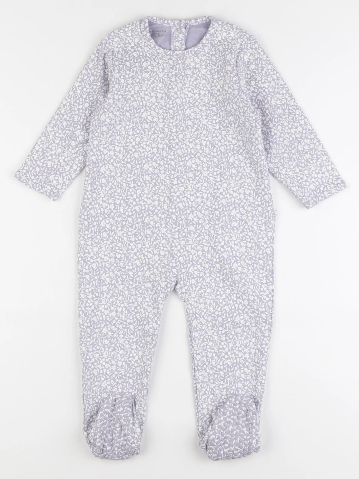 Vertbaudet - pyjama coton violet, blanc - 24 mois
