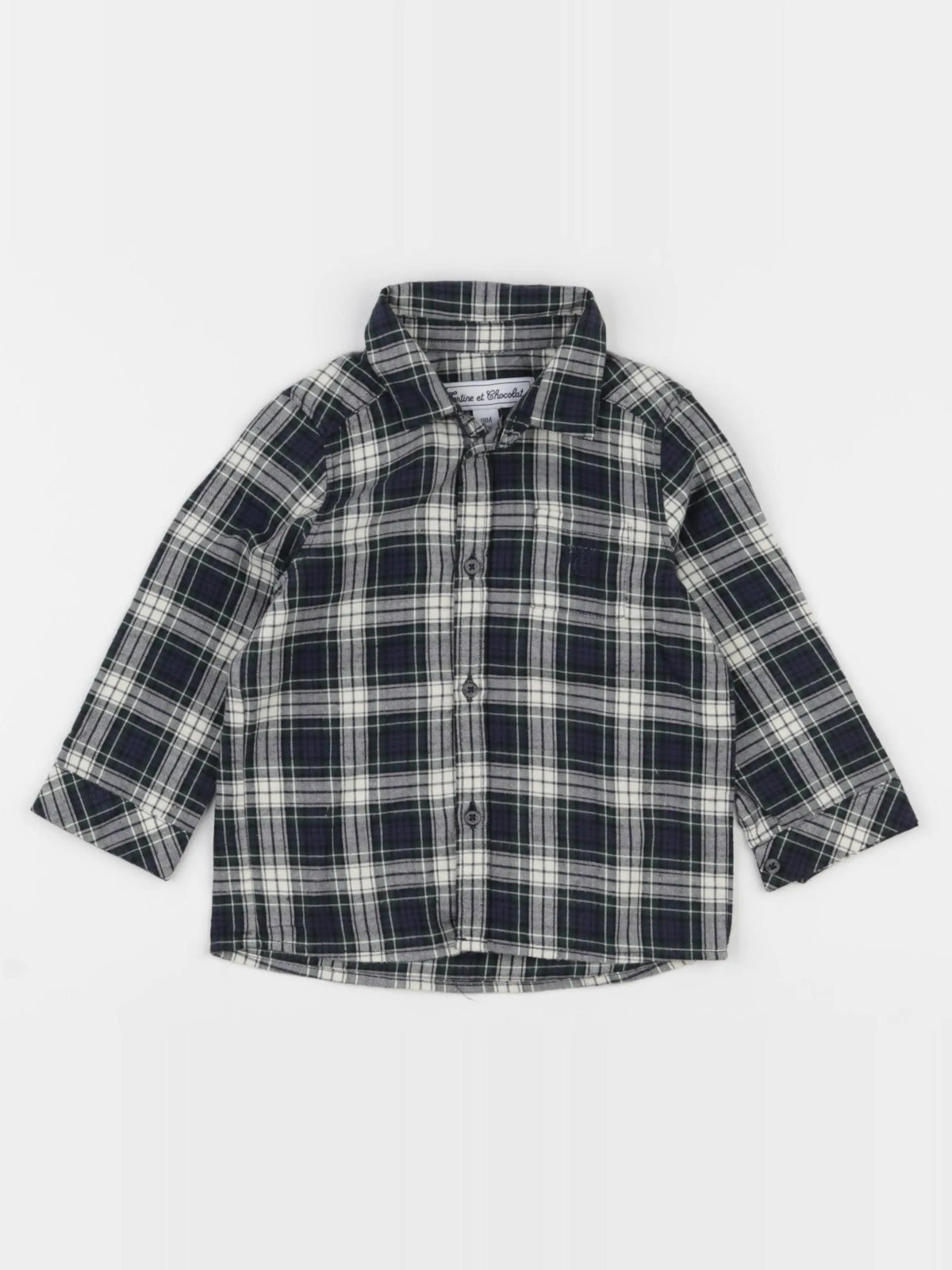 Tartine & Chocolat - chemise vert - 18 mois