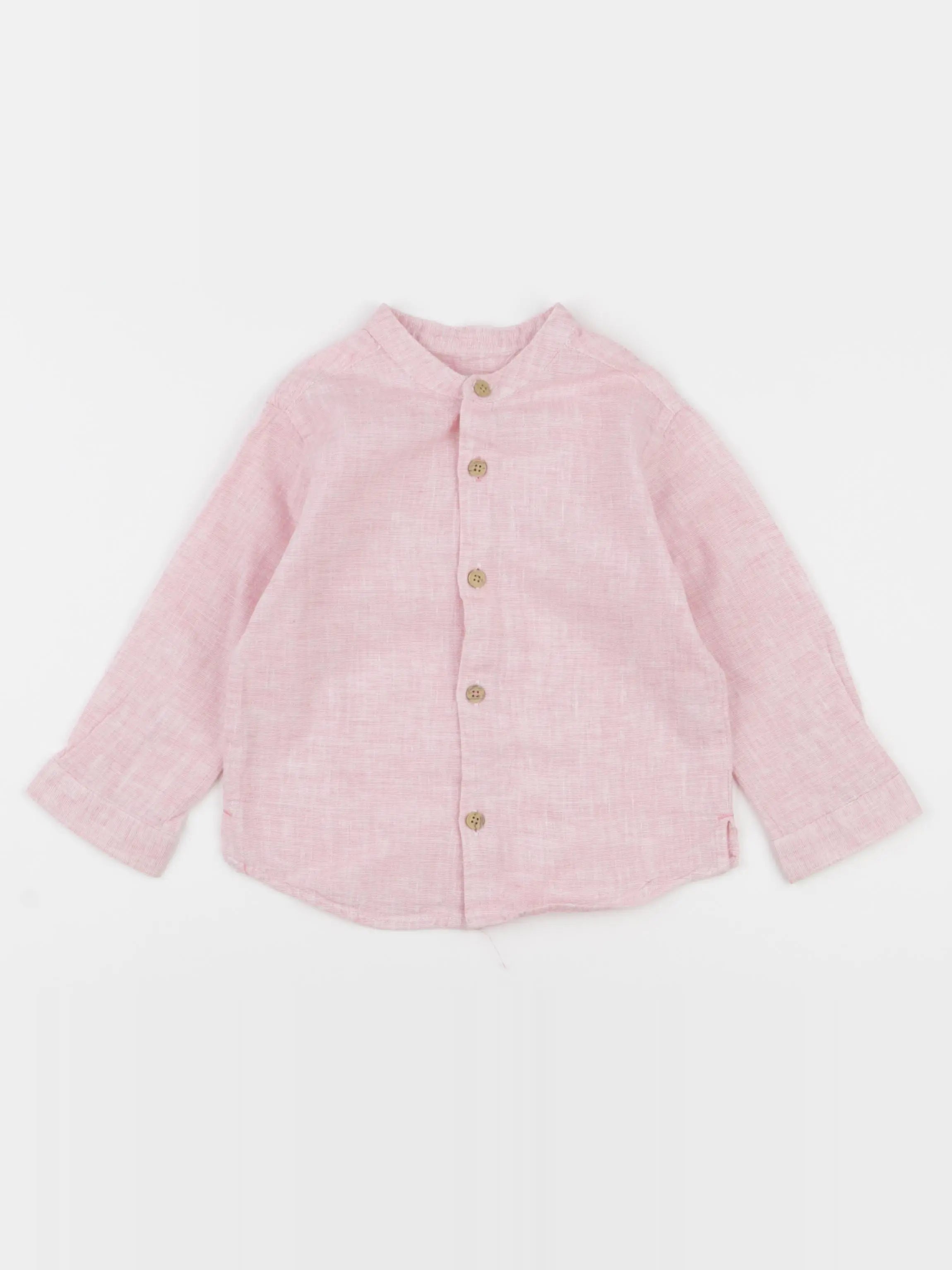 Zara - chemise rose - 12/18 mois