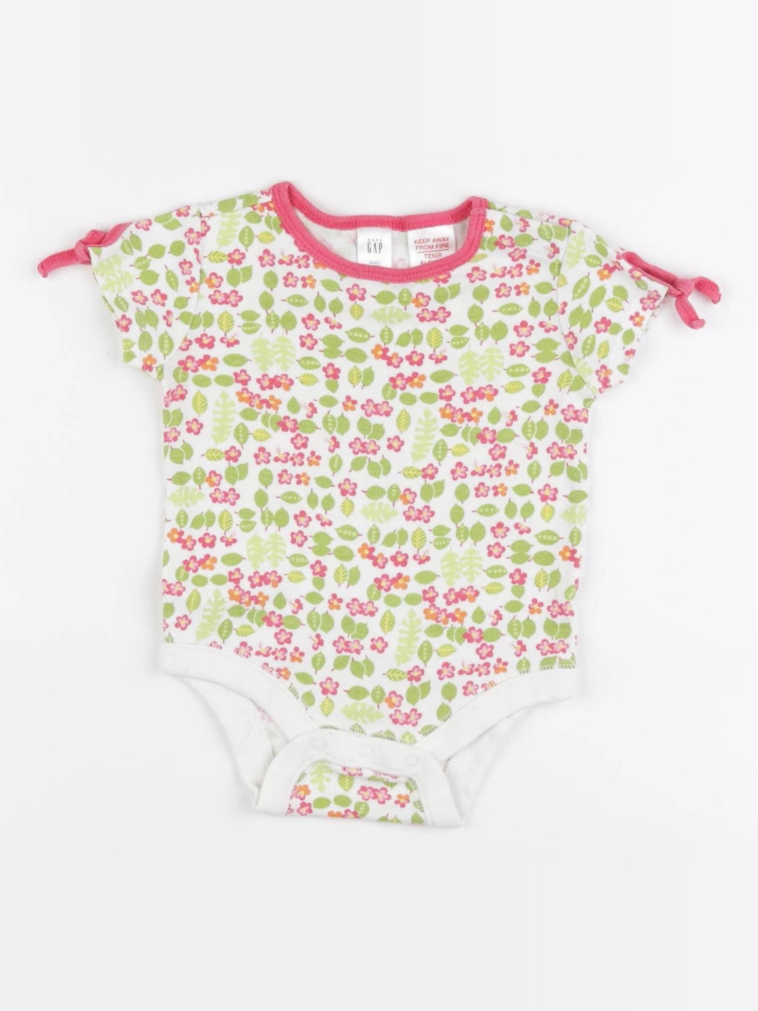 GAP - body rose, vert - 3 mois