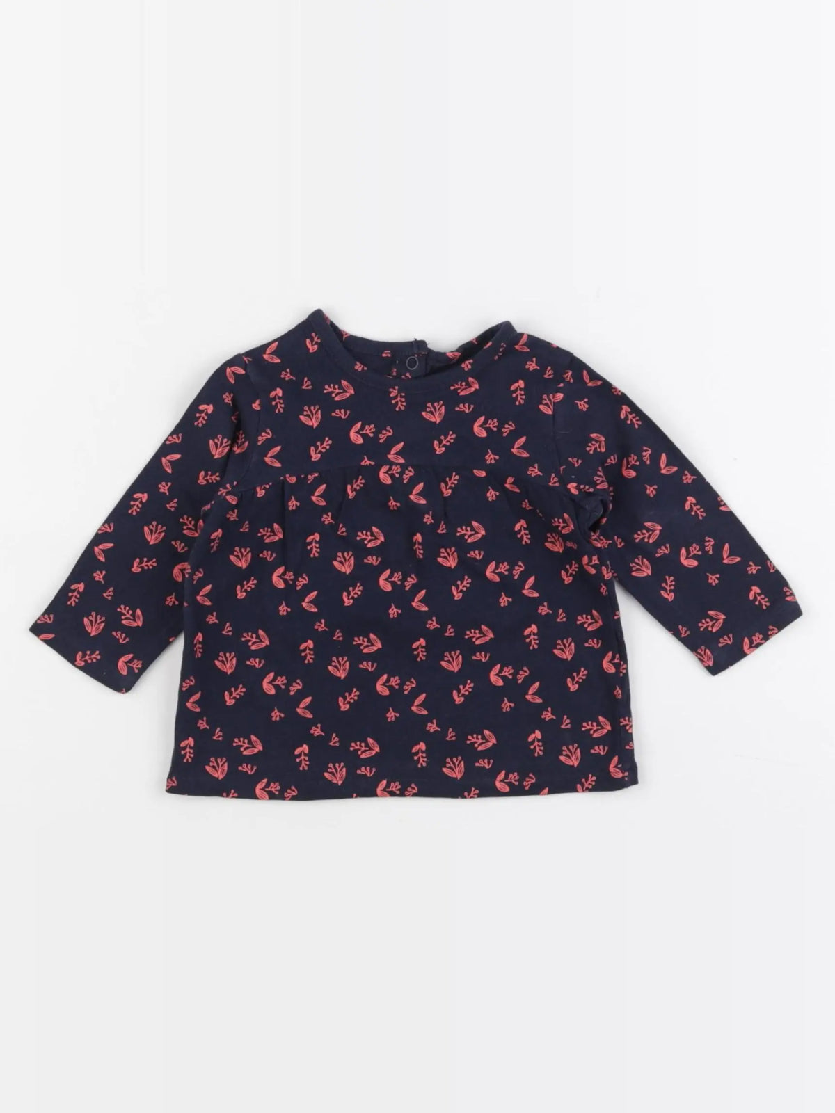 Vertbaudet - tee-shirt bleu, rose - 3 mois
