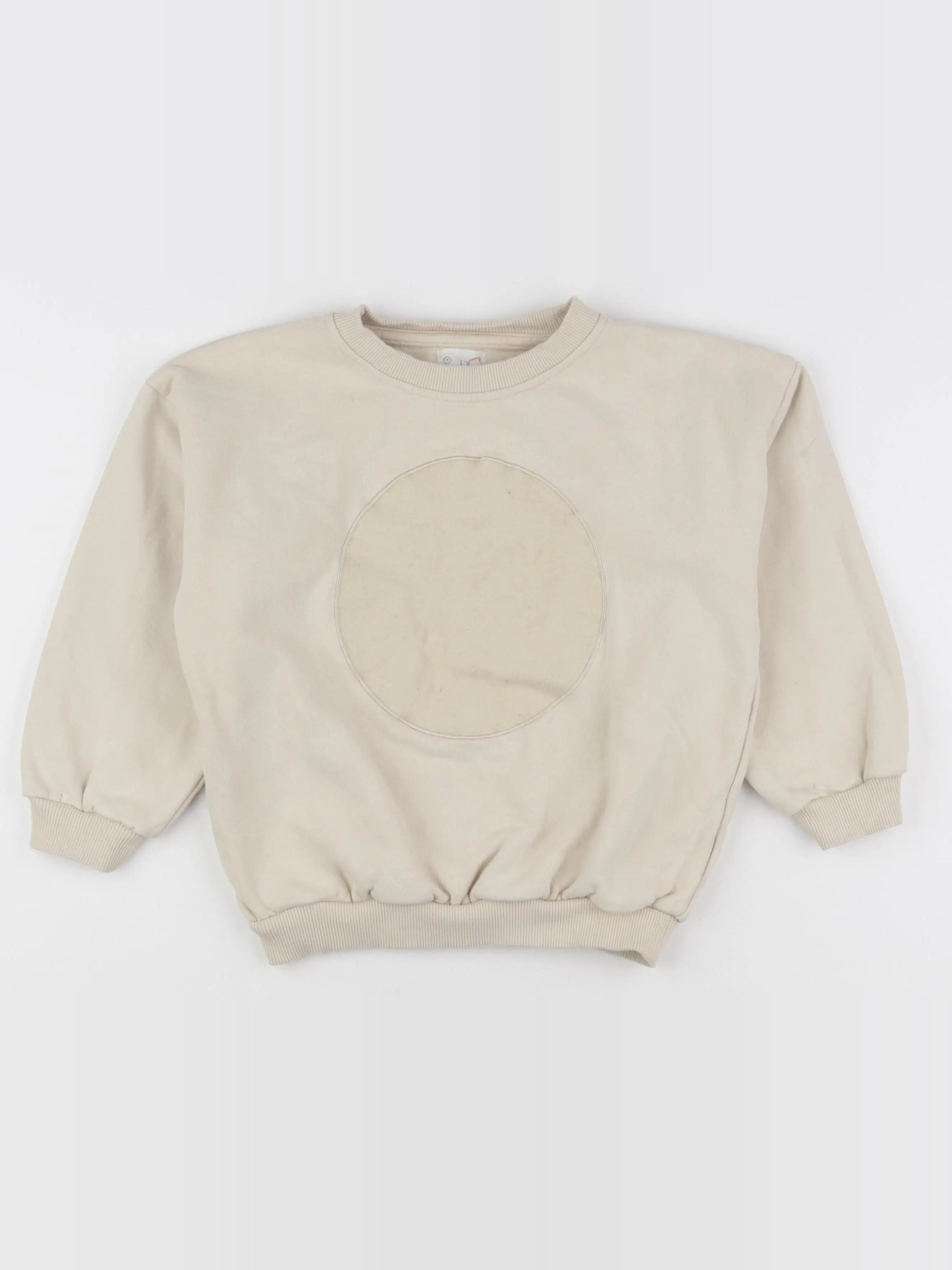 Bleu citron - sweat jaune - 7/8 ans