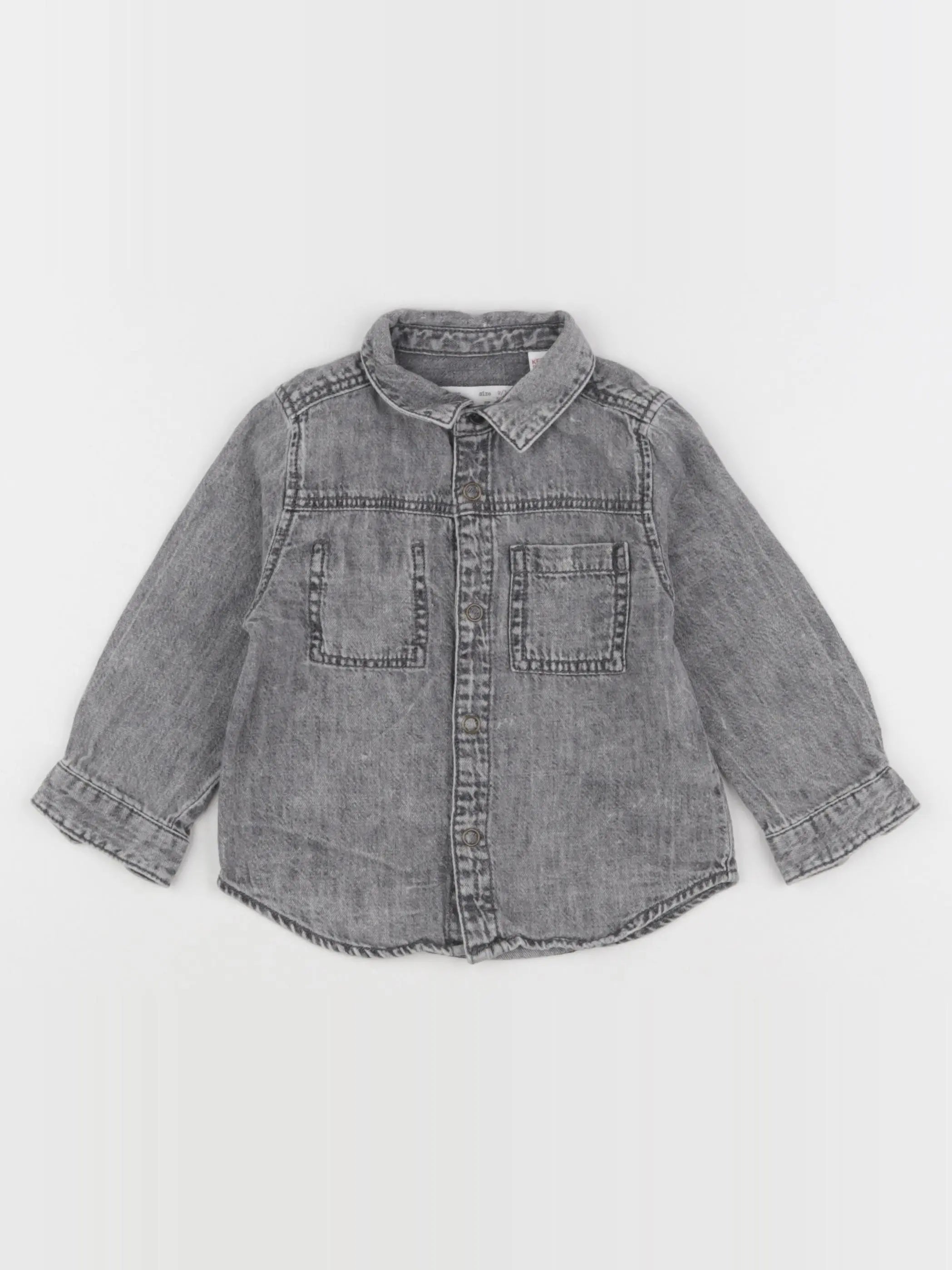 Zara - chemise gris - 9/12 mois