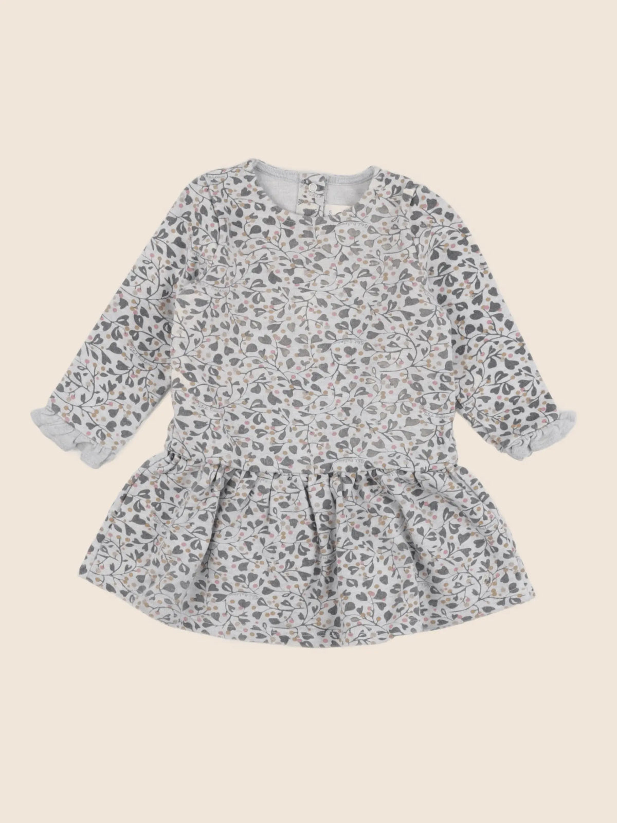 Petit Bateau - robe gris - 18 mois