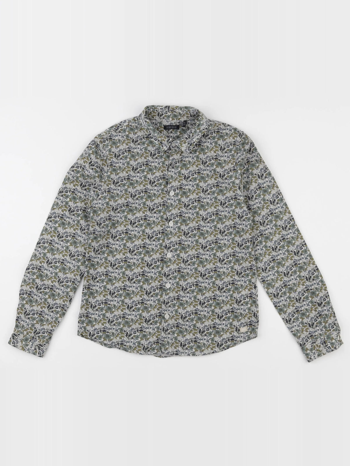 IKKS - chemise vert, blanc - 10 ans