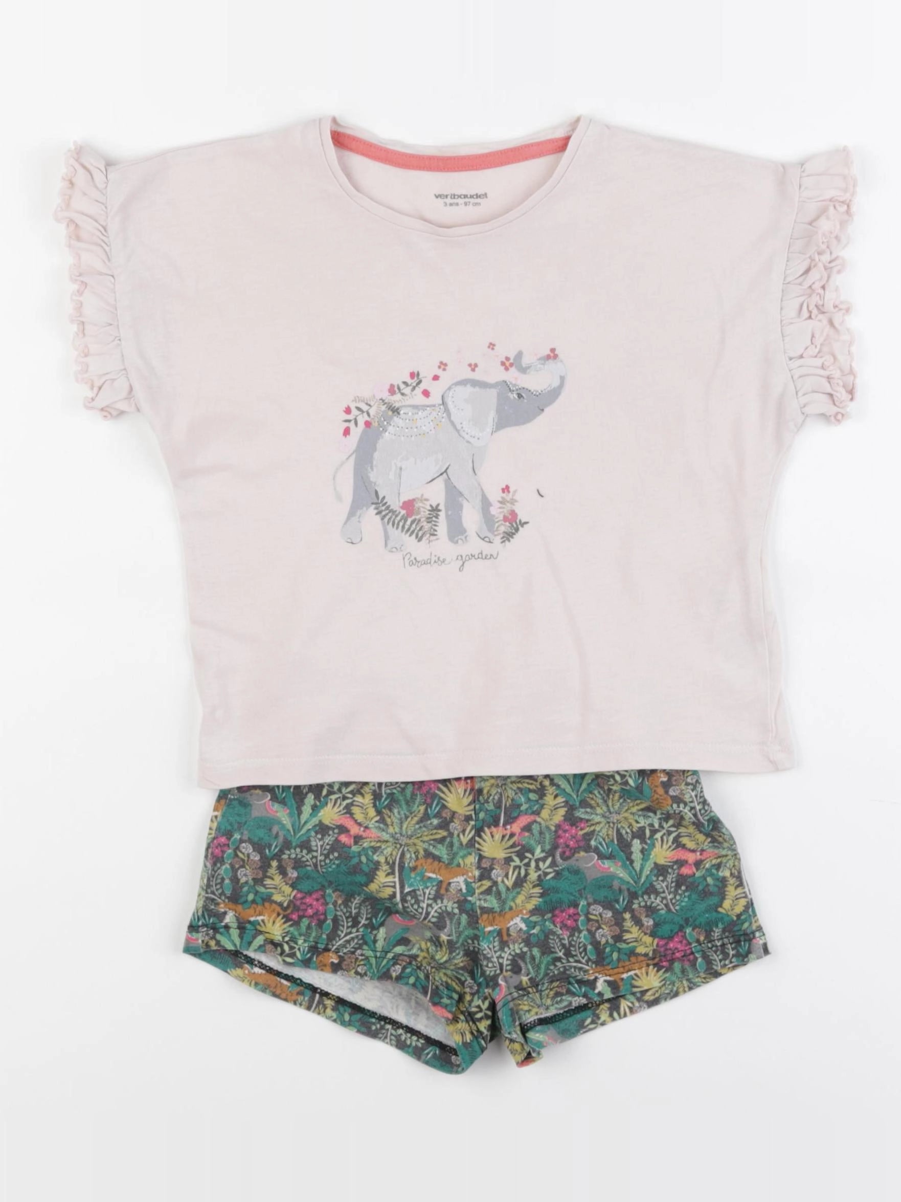 Vertbaudet - pyjama coton rose - 3 ans