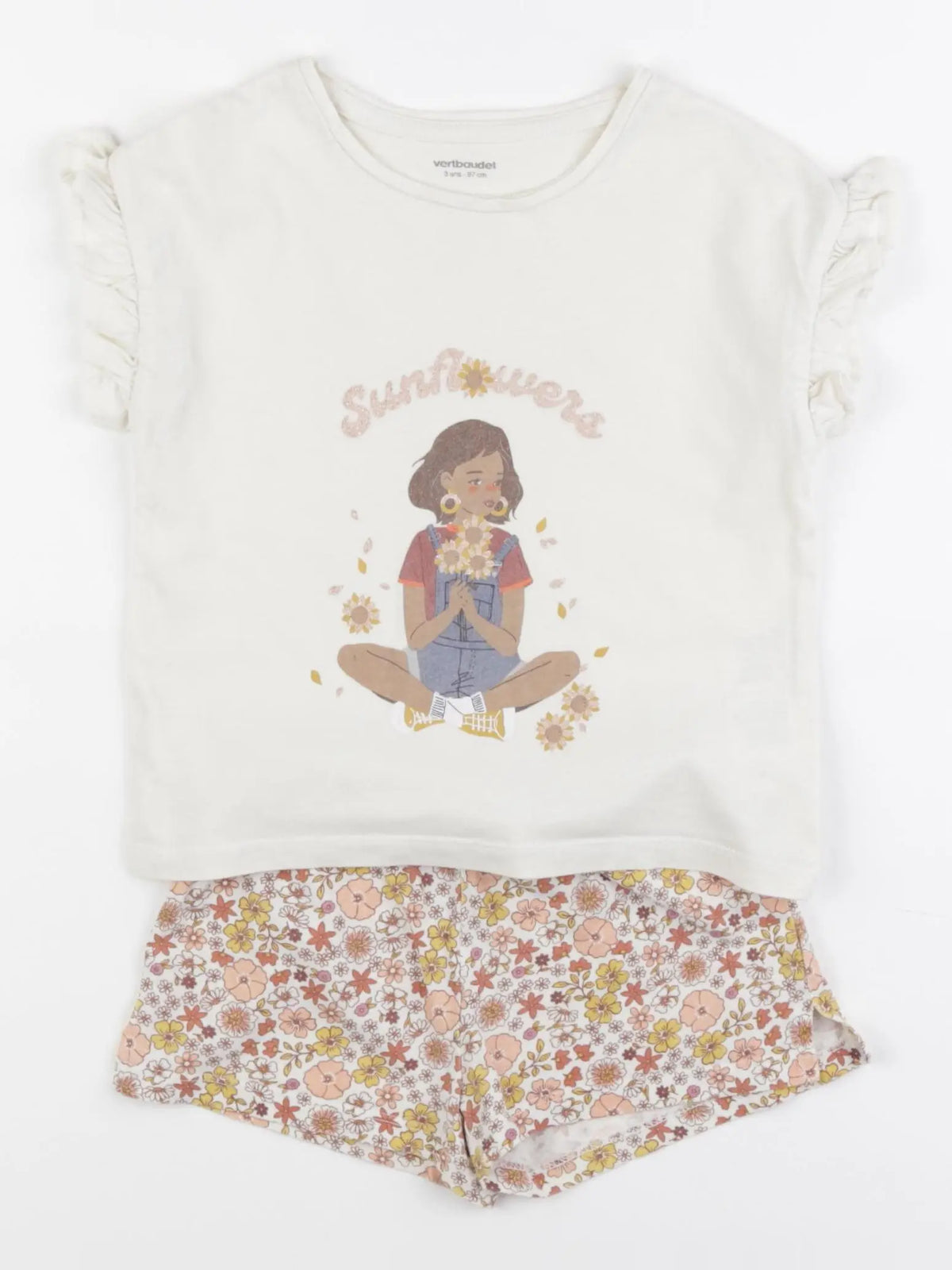 Vertbaudet - pyjama coton beige - 3 ans