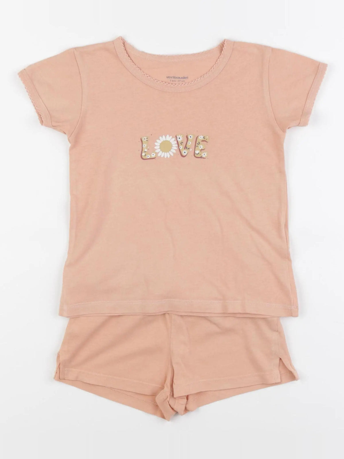 Vertbaudet - pyjama coton orange - 3 ans