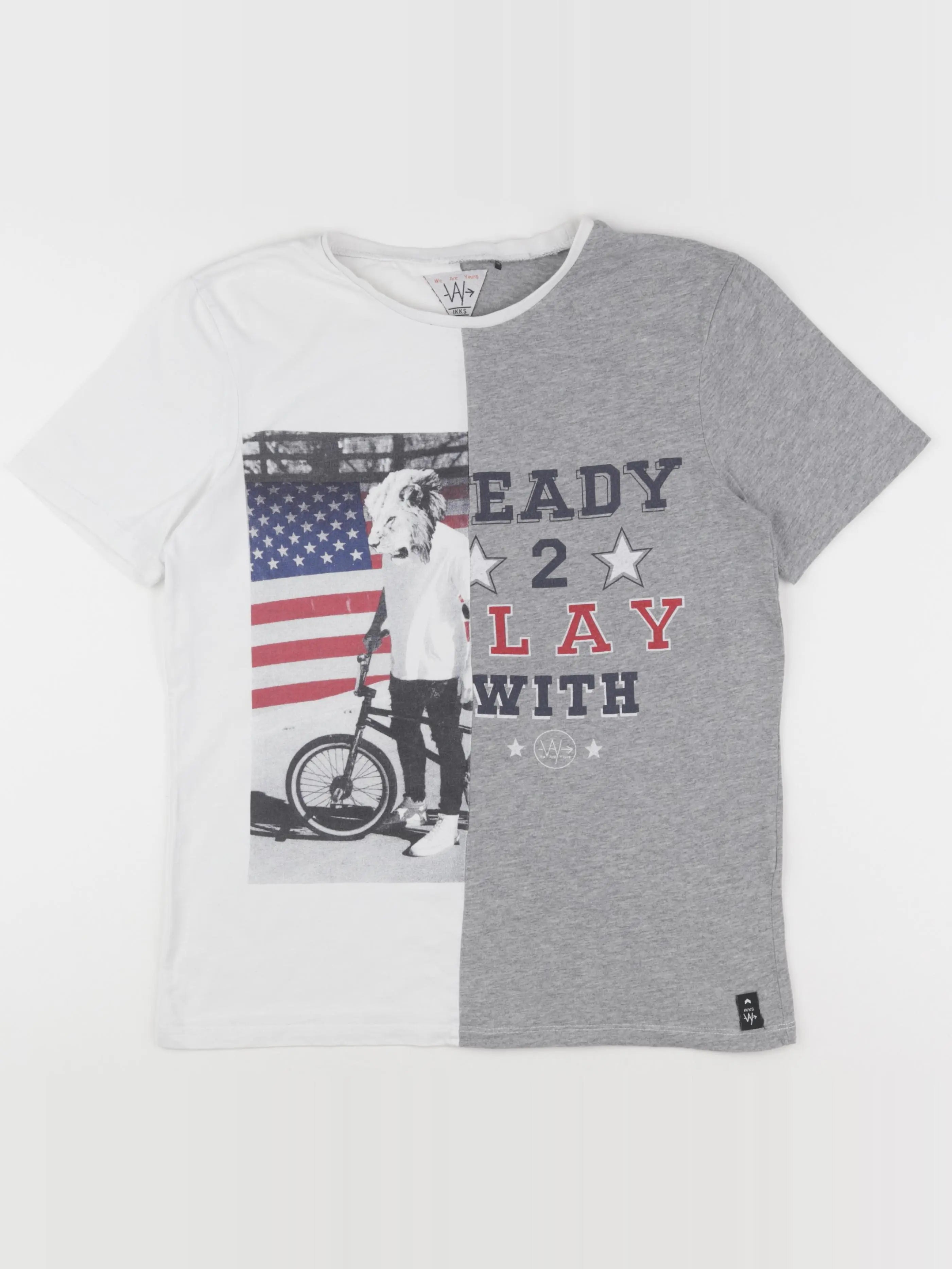 IKKS - tee-shirt gris - 16 ans