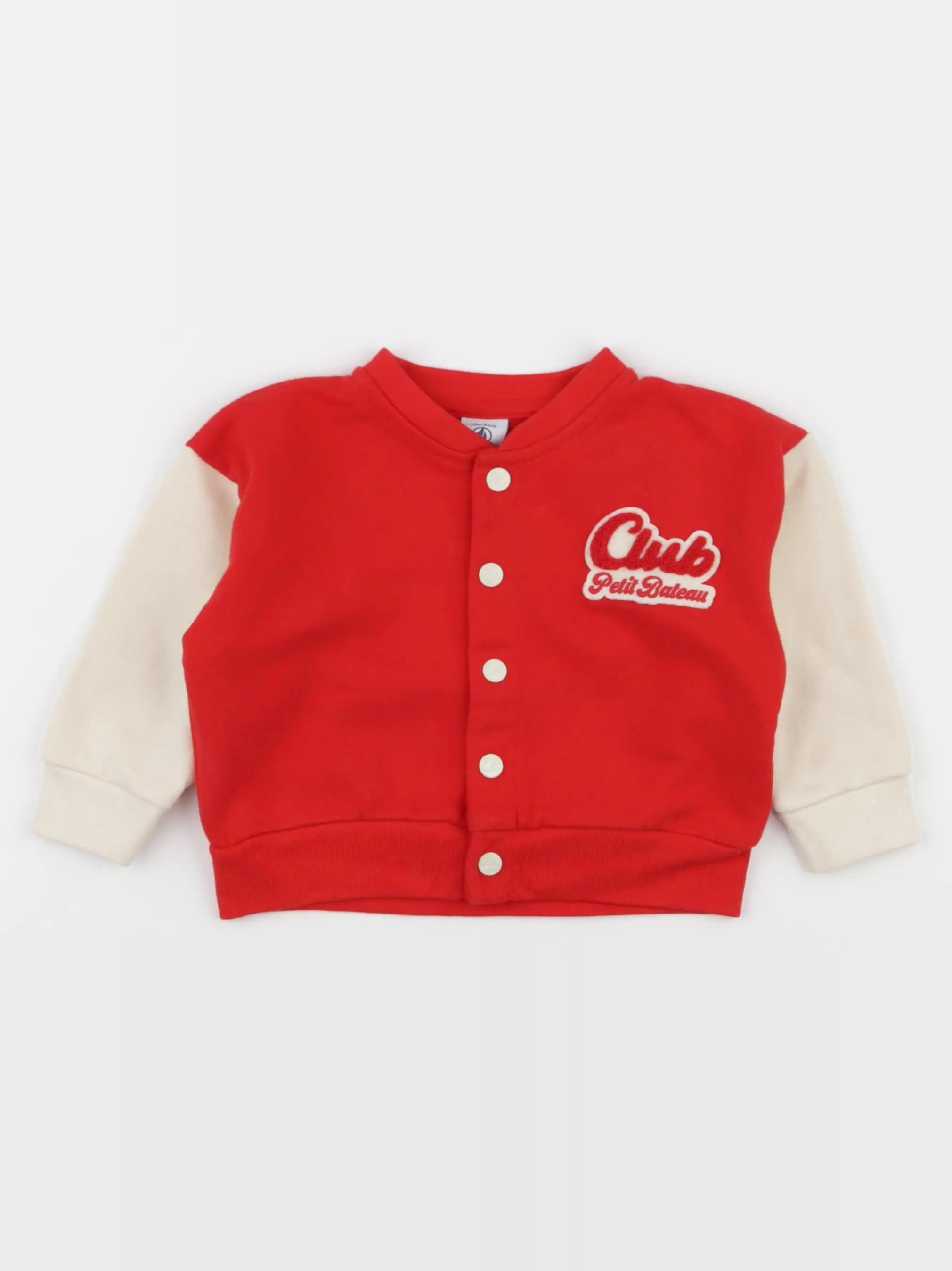 Petit Bateau - sweat rouge - 18 mois