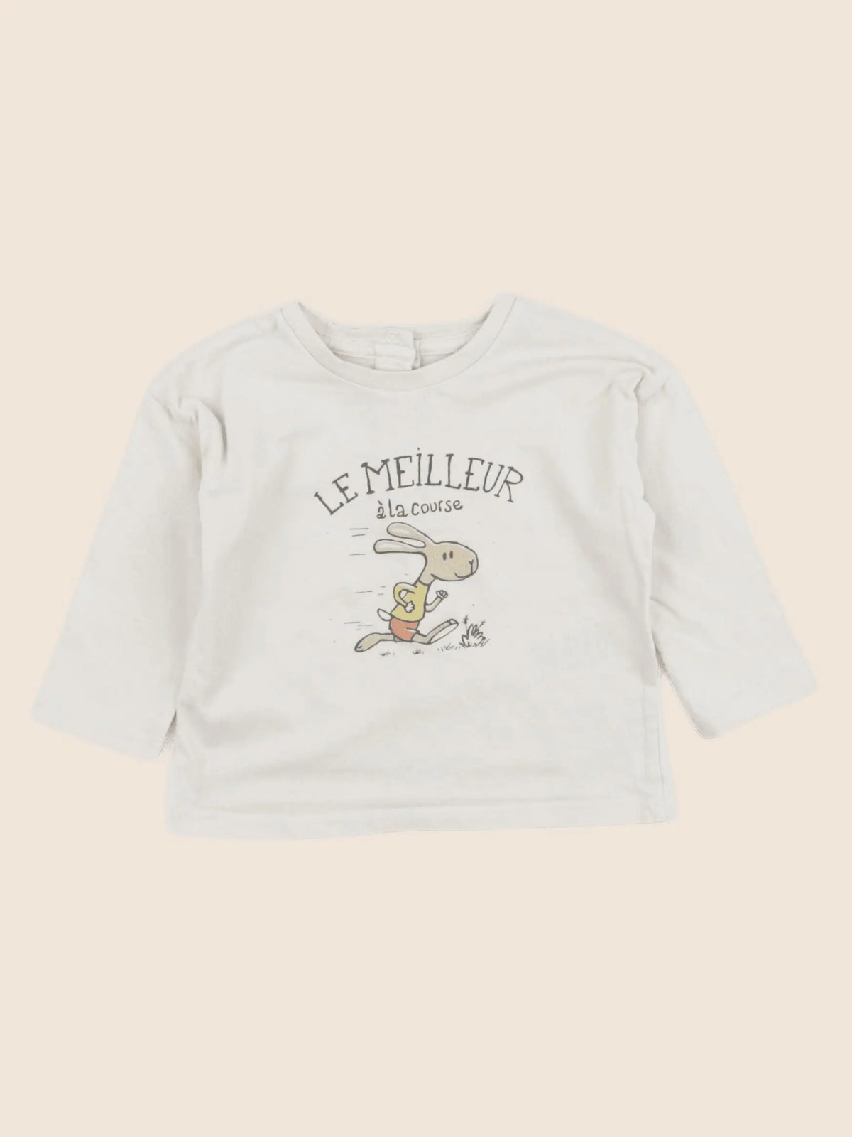 Vertbaudet - tee-shirt beige - 12 mois