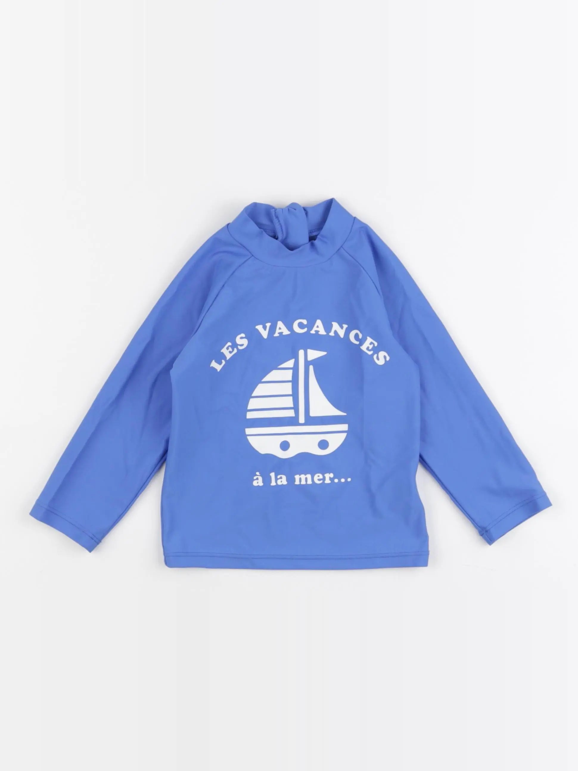 Vertbaudet - tee-shirt de bain bleu - 12/18 mois