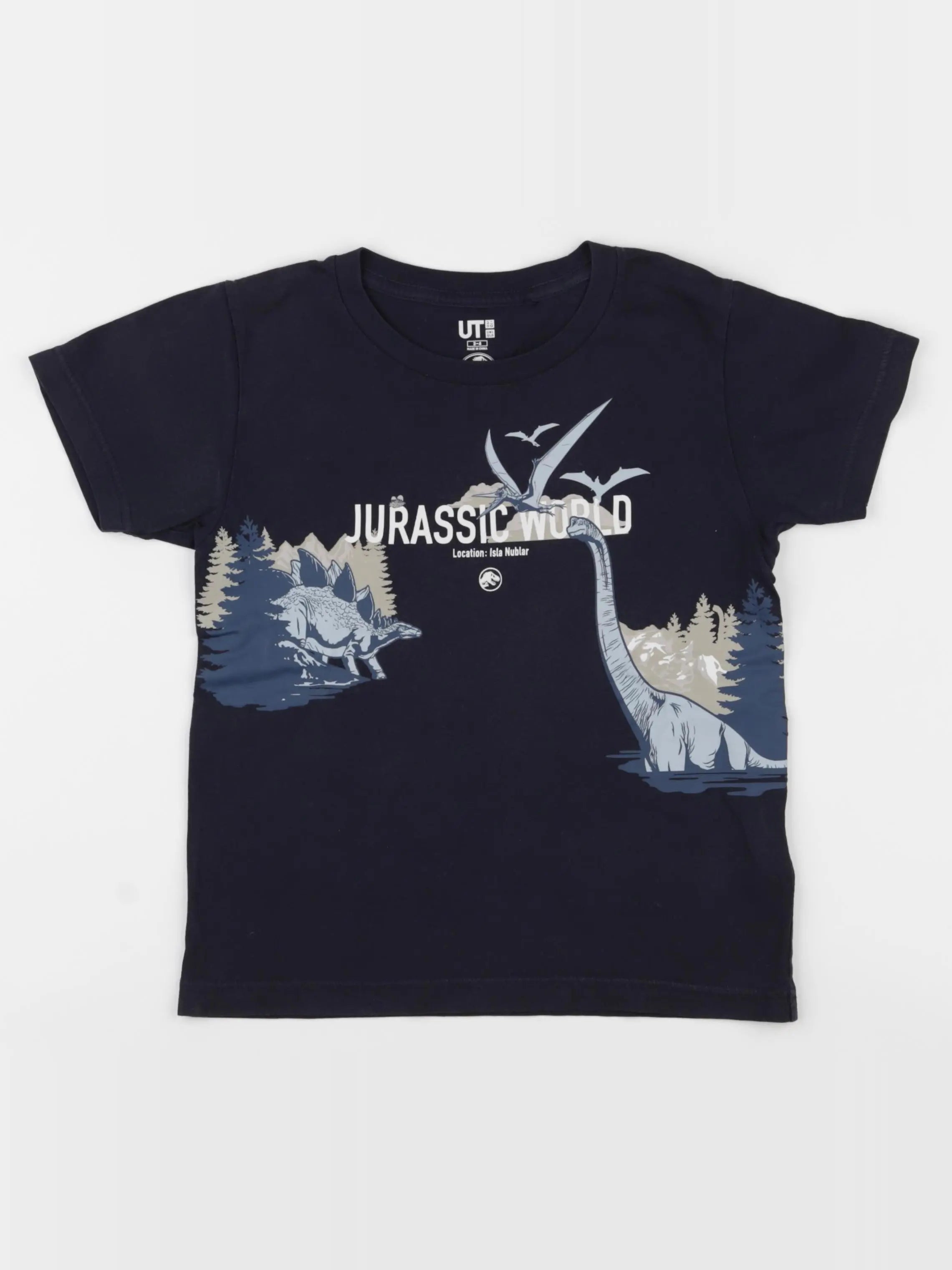 Uniqlo - tee-shirt bleu - 3/4 ans