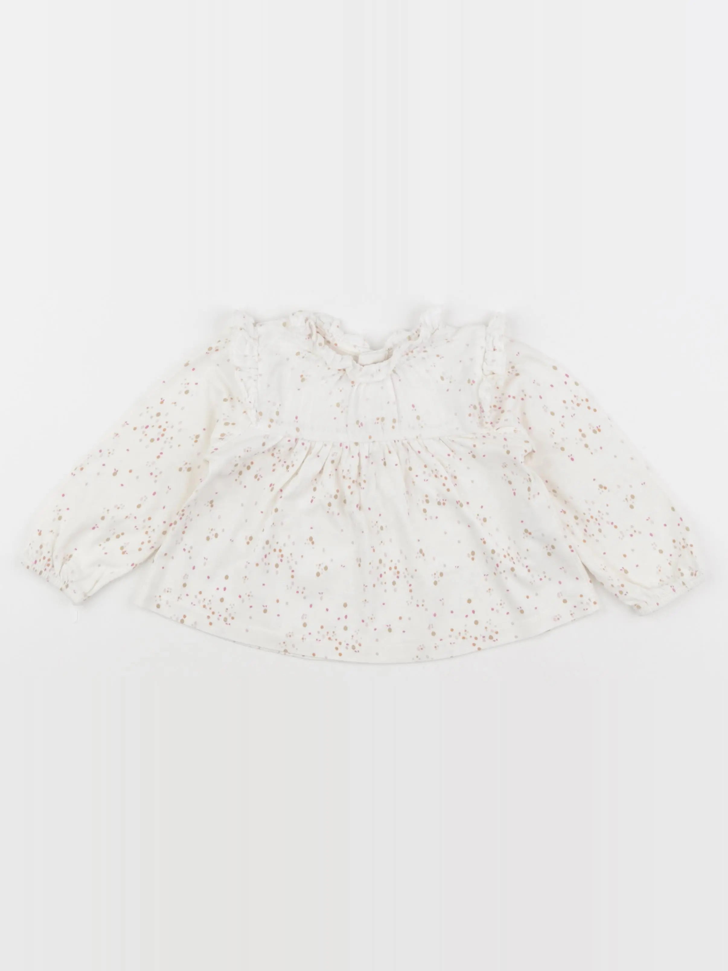 Zara - blouse blanc - 6/9 mois