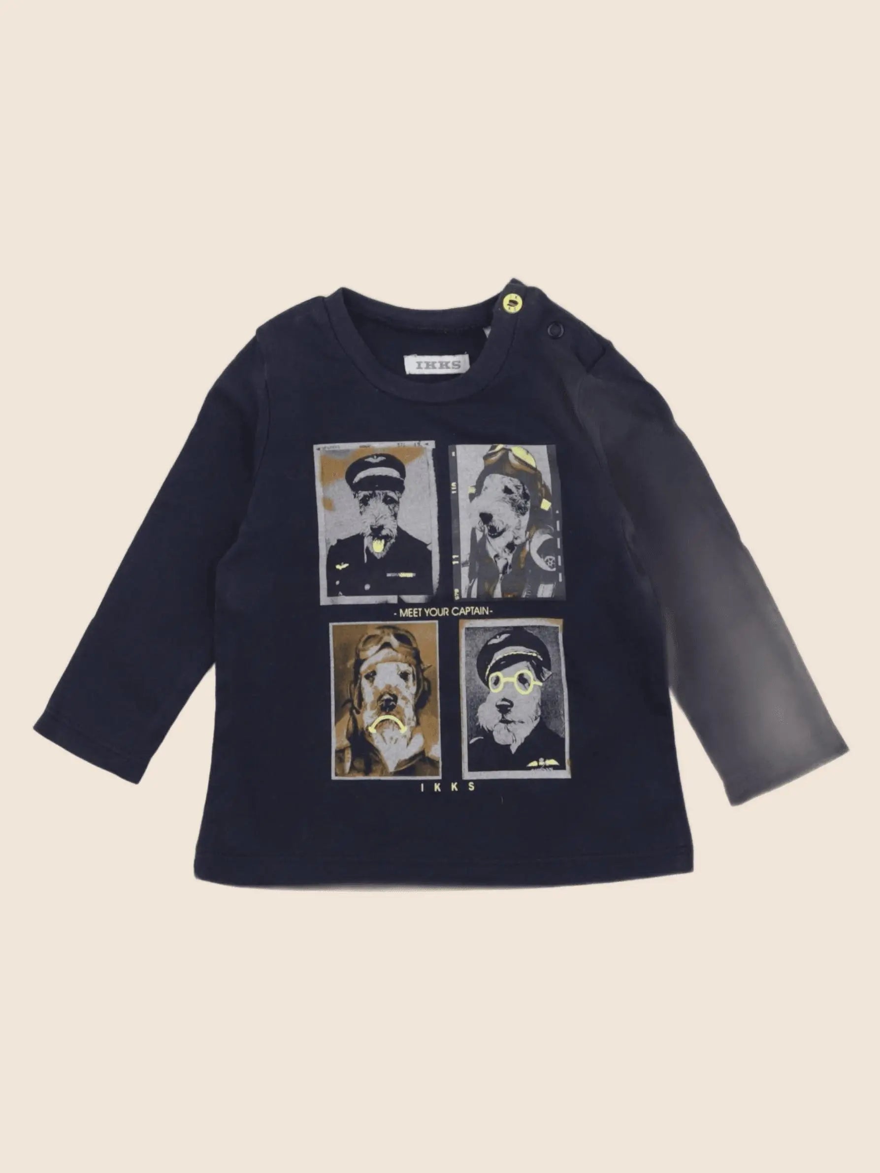 IKKS - tee-shirt bleu - 6 mois