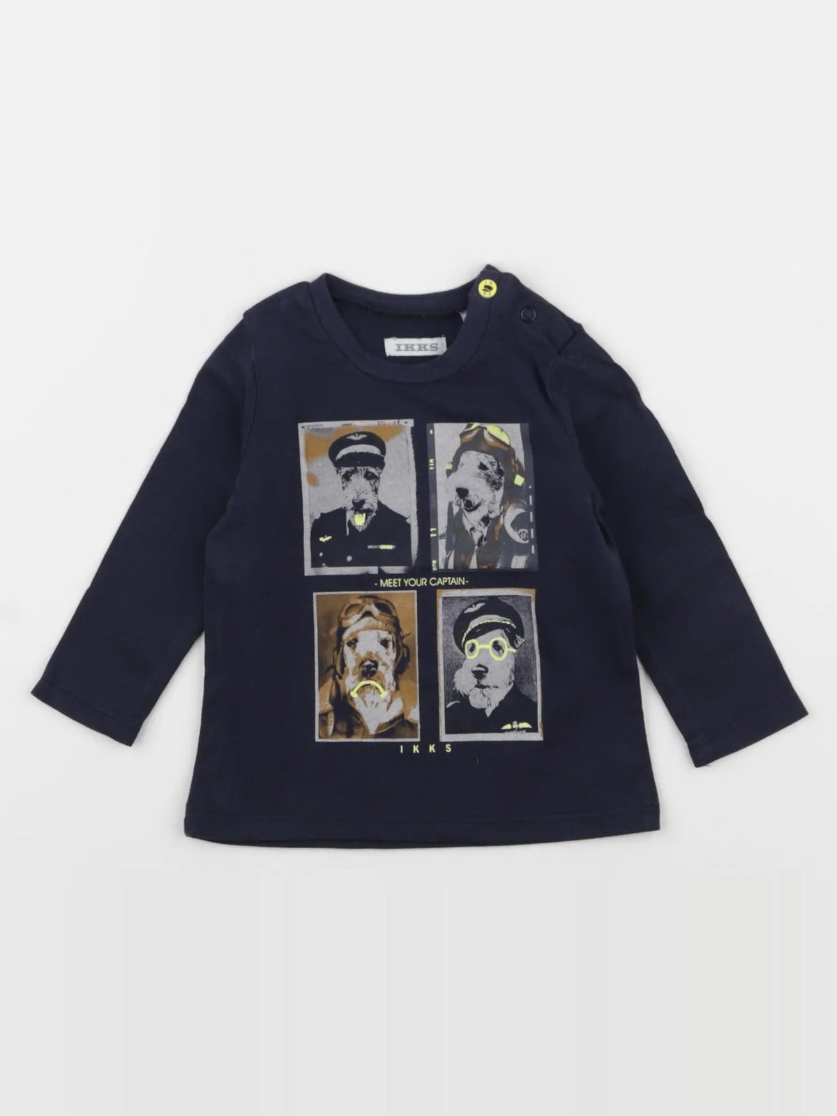 IKKS - tee-shirt bleu - 6 mois