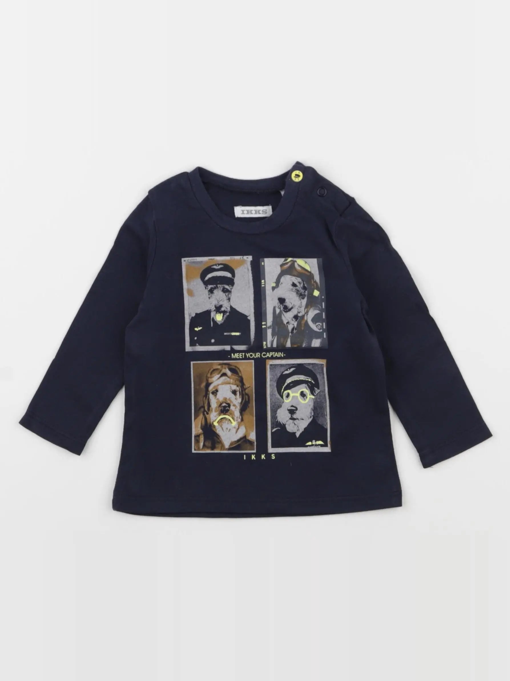 IKKS - tee-shirt bleu - 6 mois