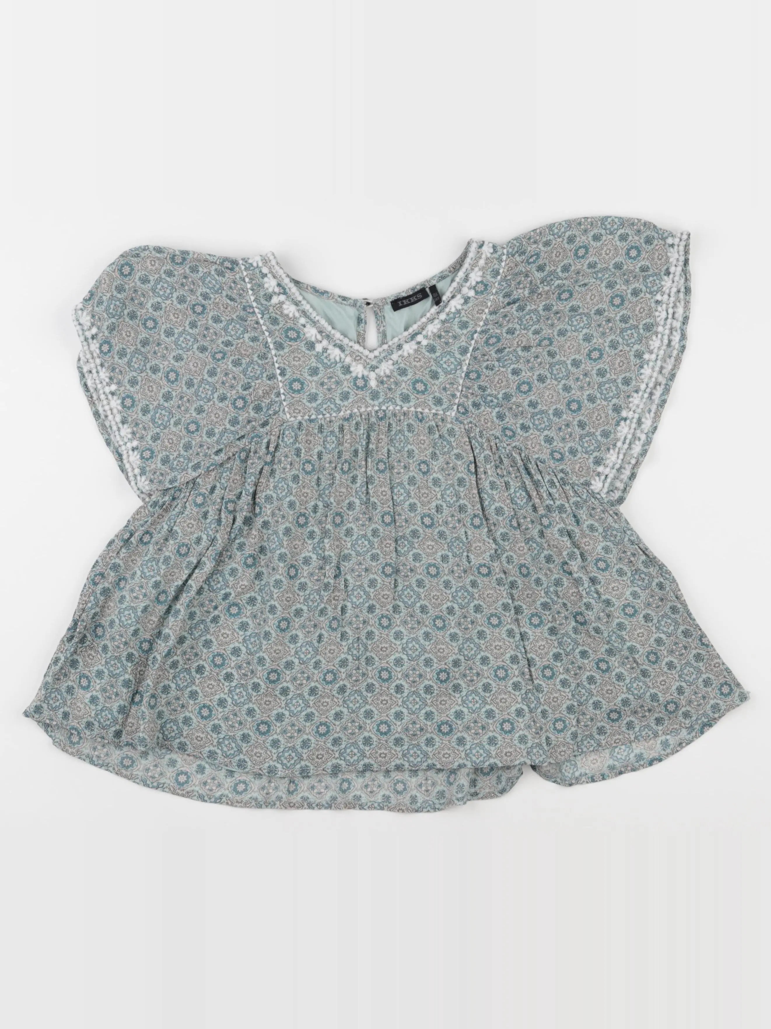 IKKS - blouse vert - 10 ans