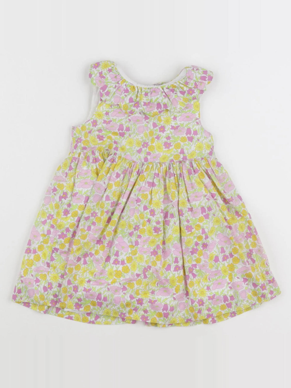 Jacadi - robe liberty jaune, violet - 18 mois