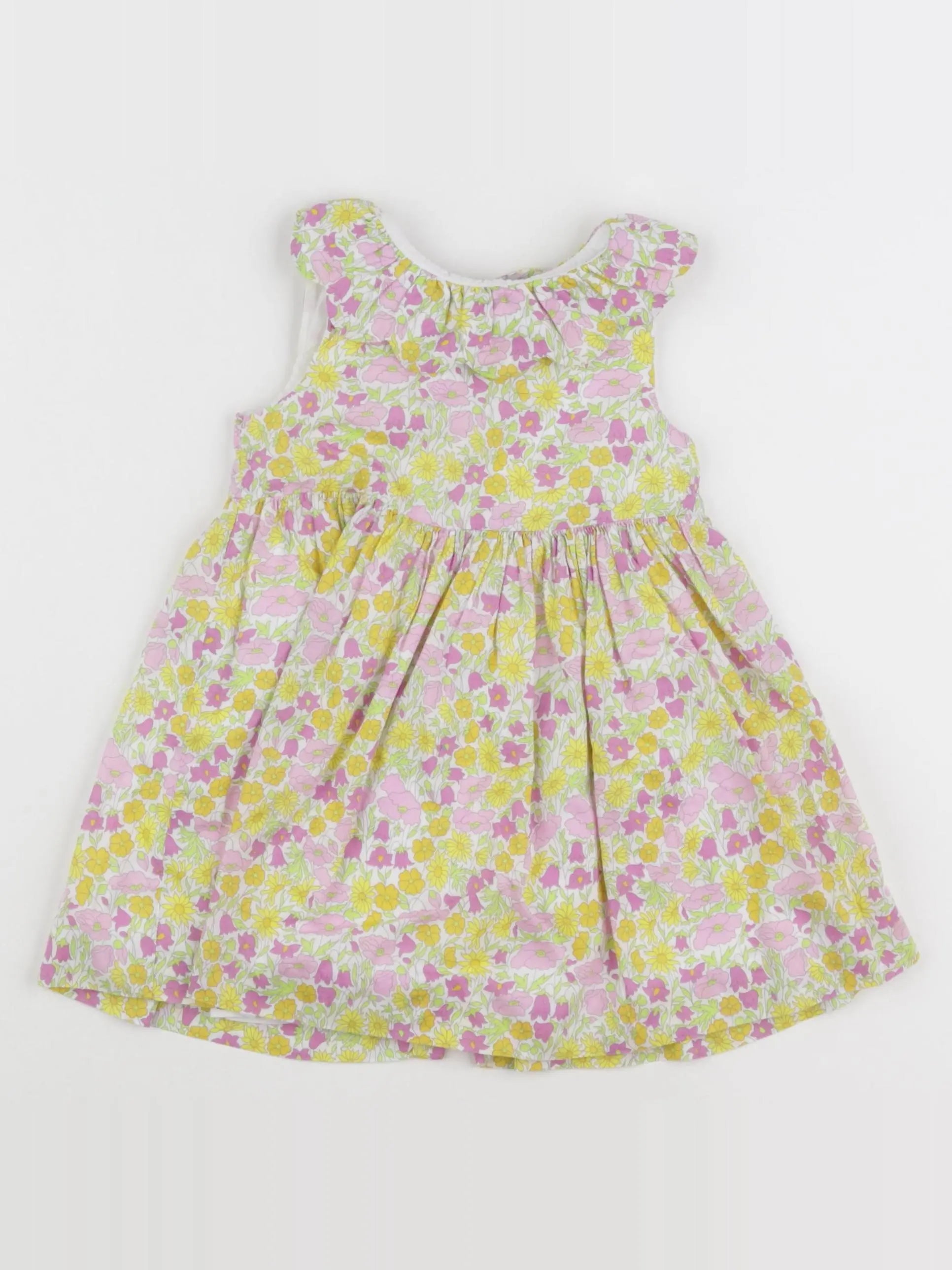 Jacadi - robe liberty jaune, violet - 18 mois