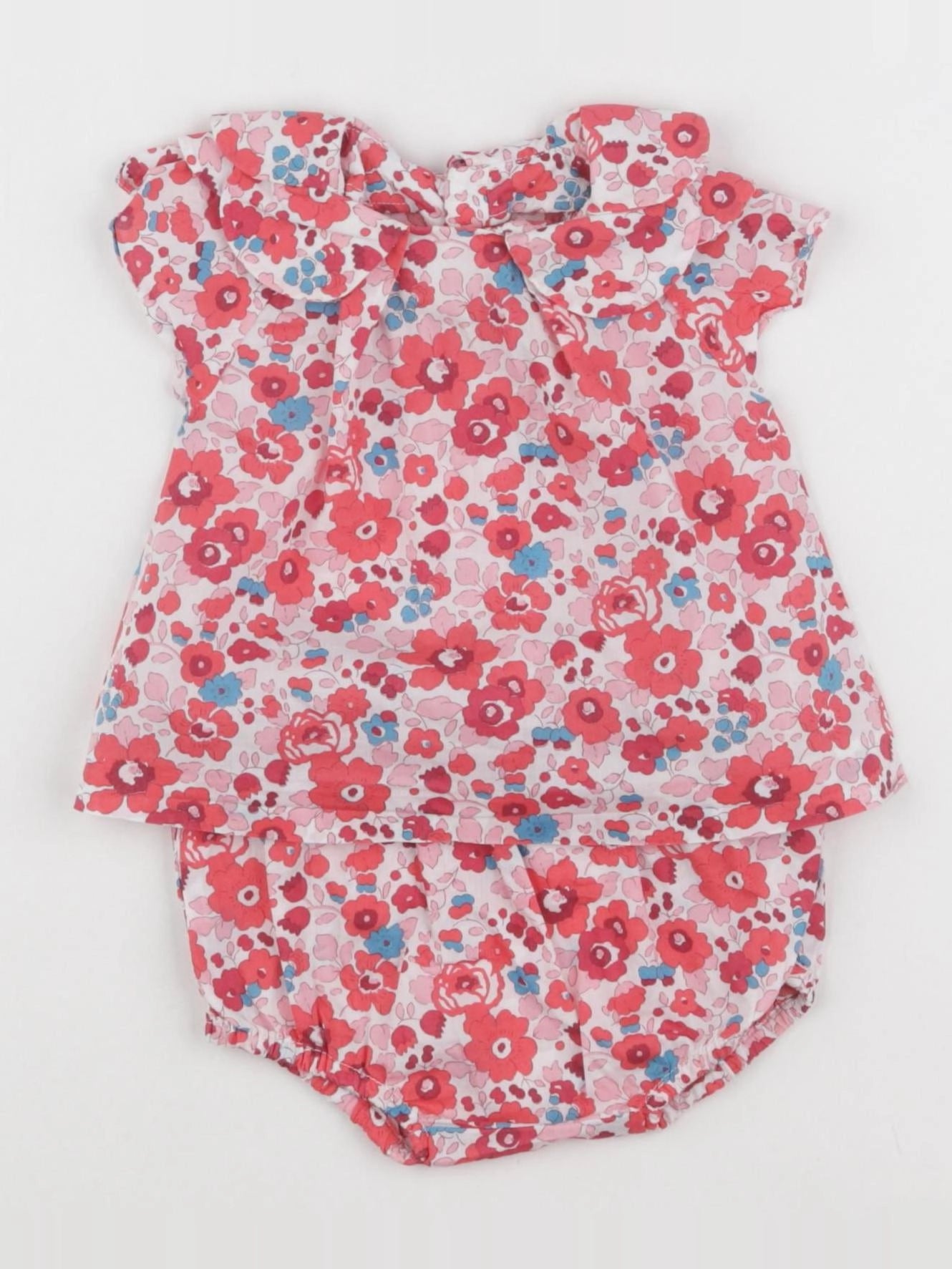 Jacadi - ensemble rouge, bleu - 3 mois