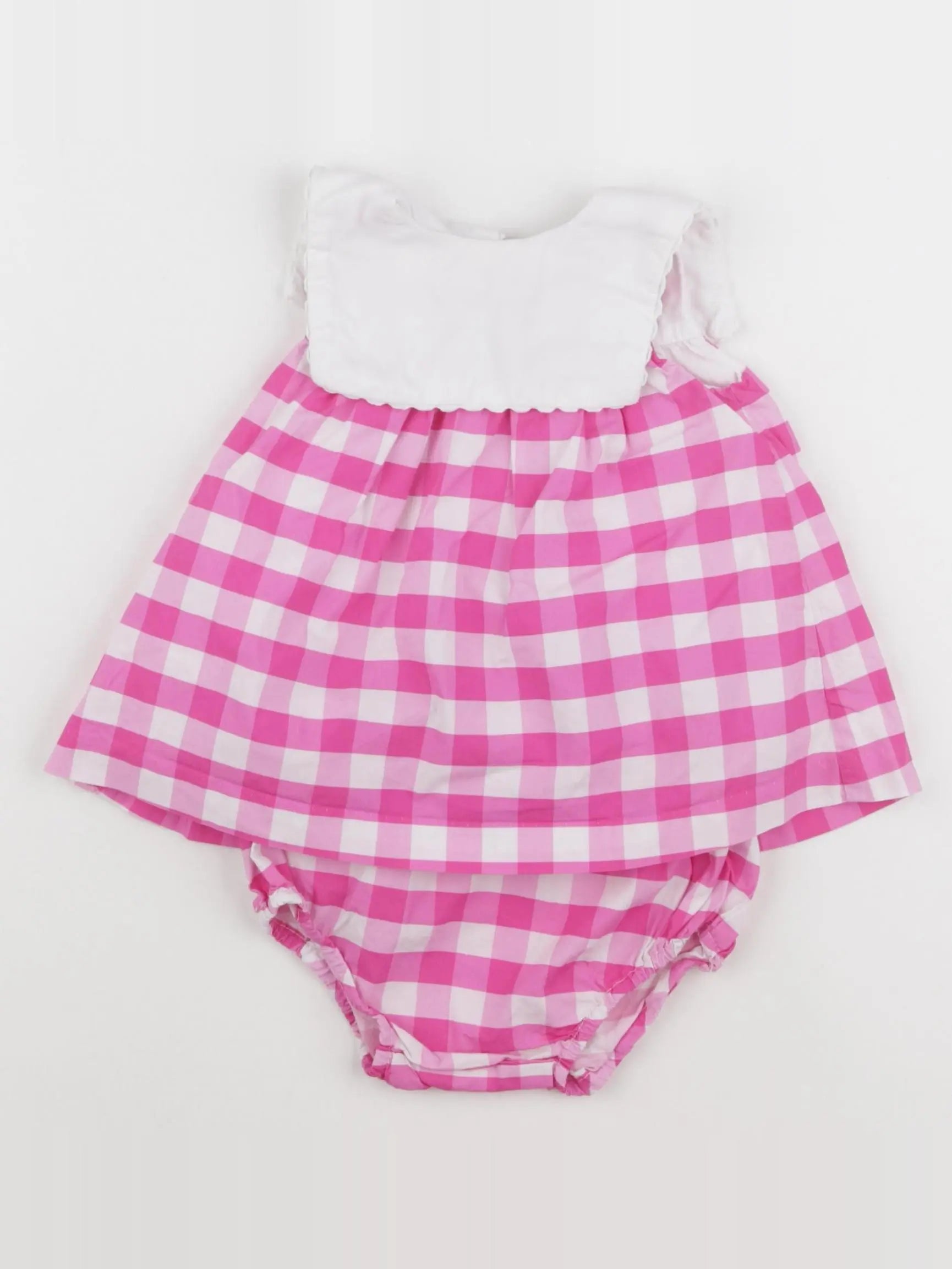 Jacadi - robe blanc, rose - 3 mois