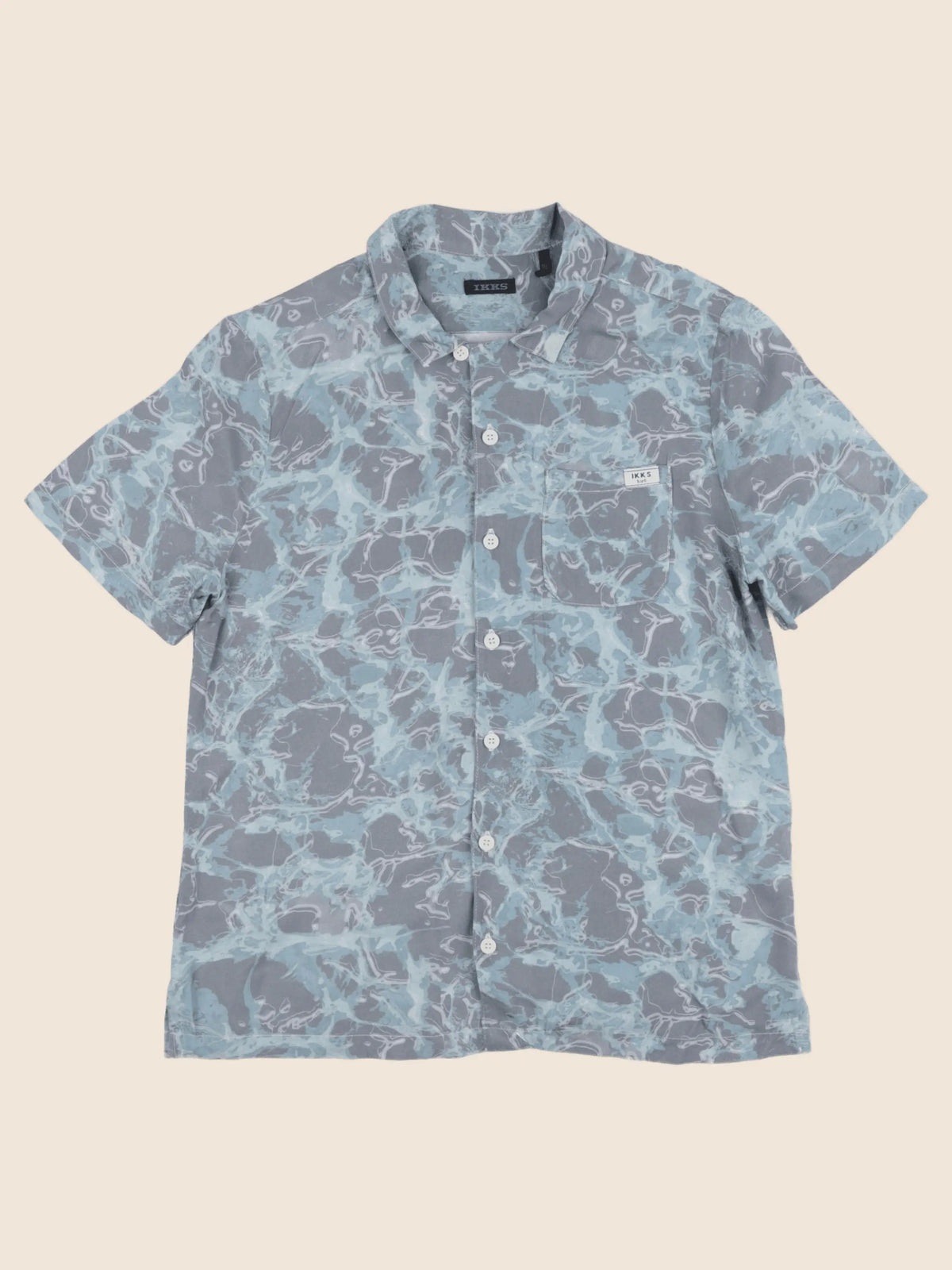 IKKS - chemise bleu, gris - 10 ans