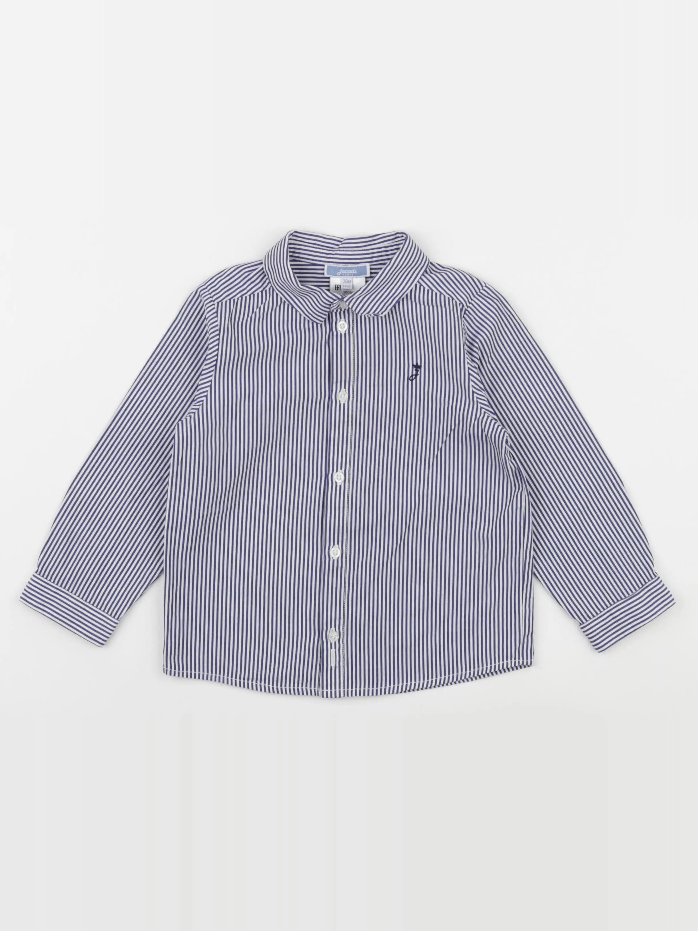 Jacadi - chemise blanc, bleu - 36 mois