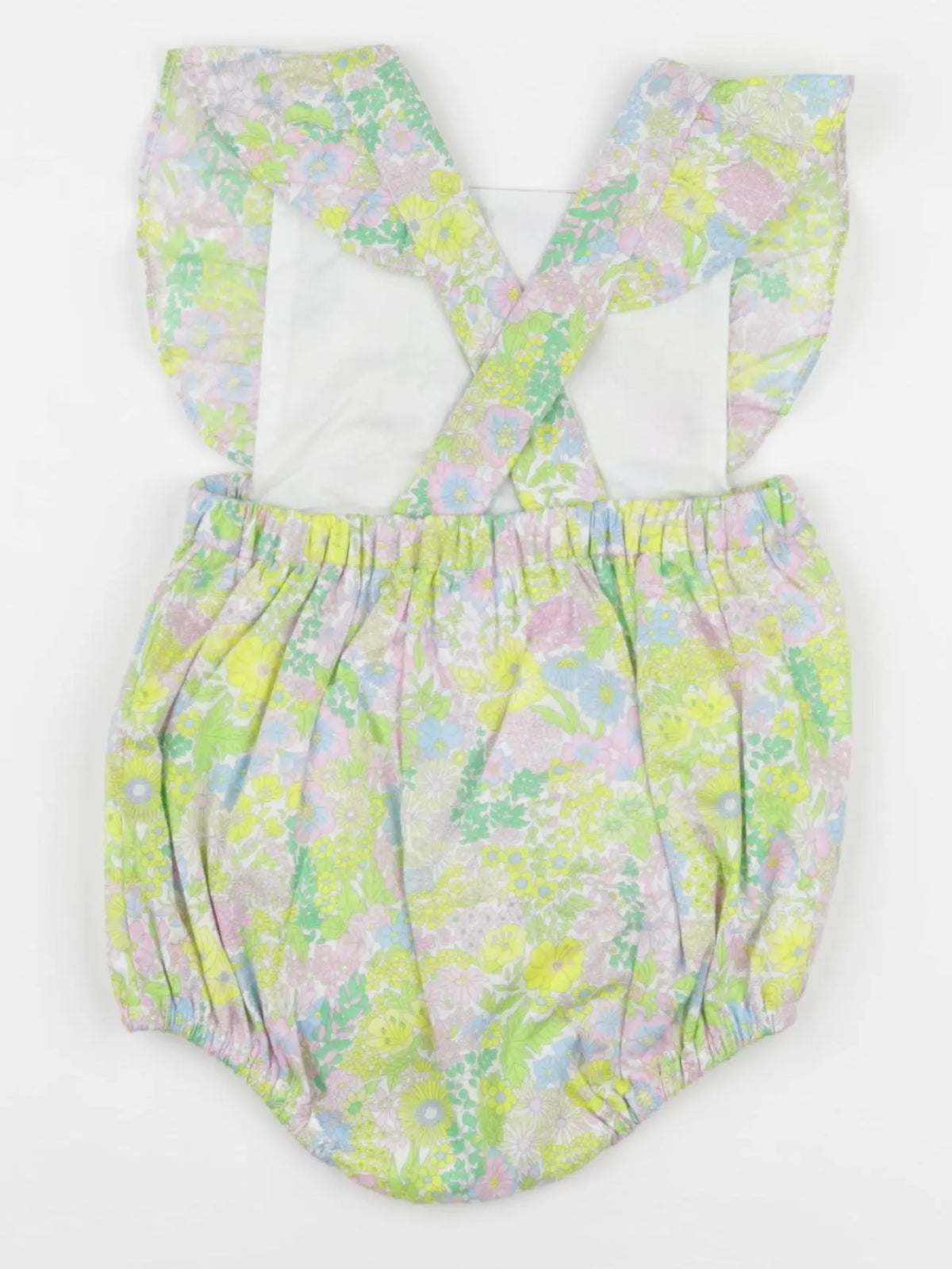 Jacadi - combinaison liberty vert, rose - 6 mois