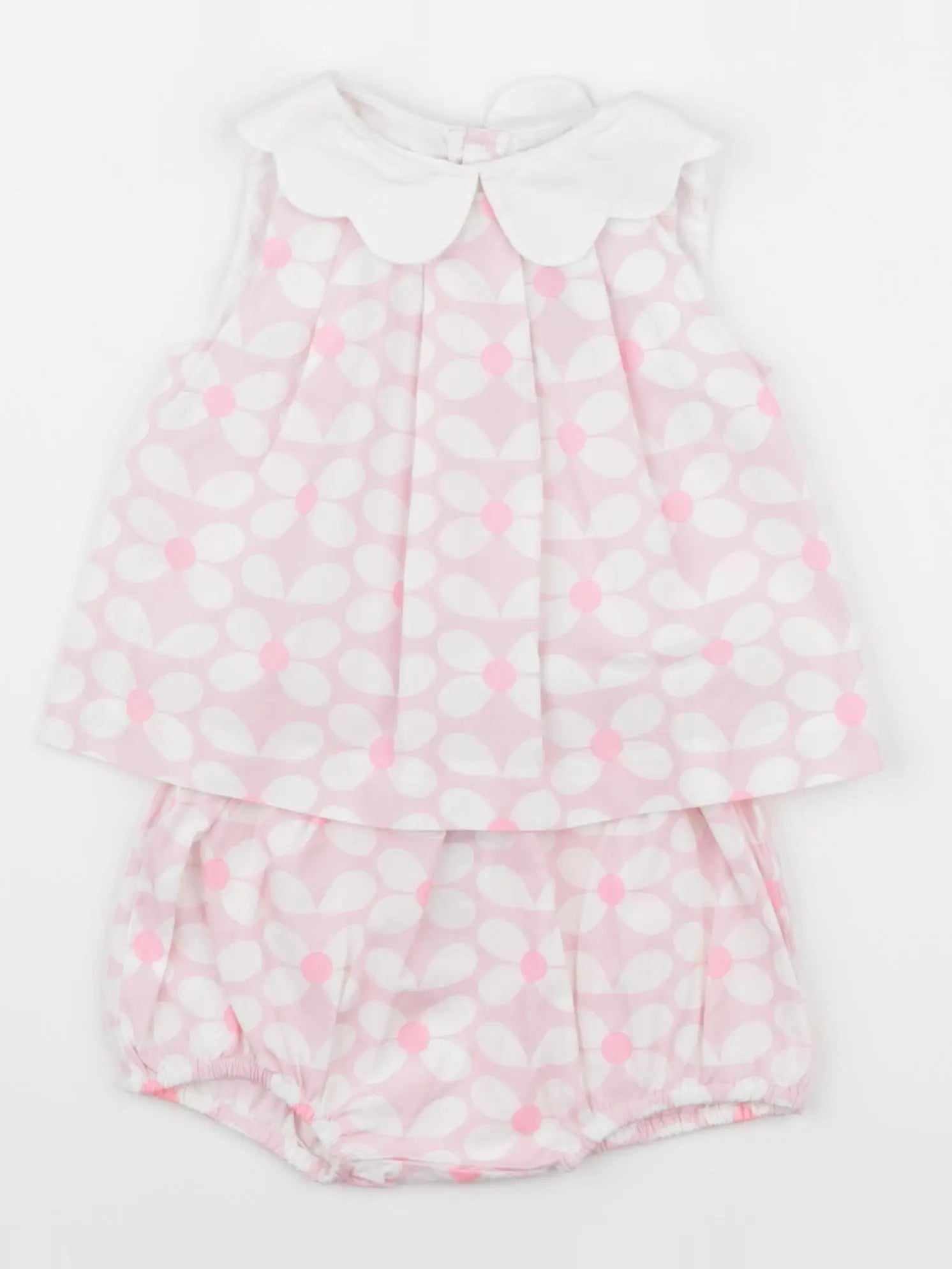 Jacadi - ensemble blanc, rose - 6 mois