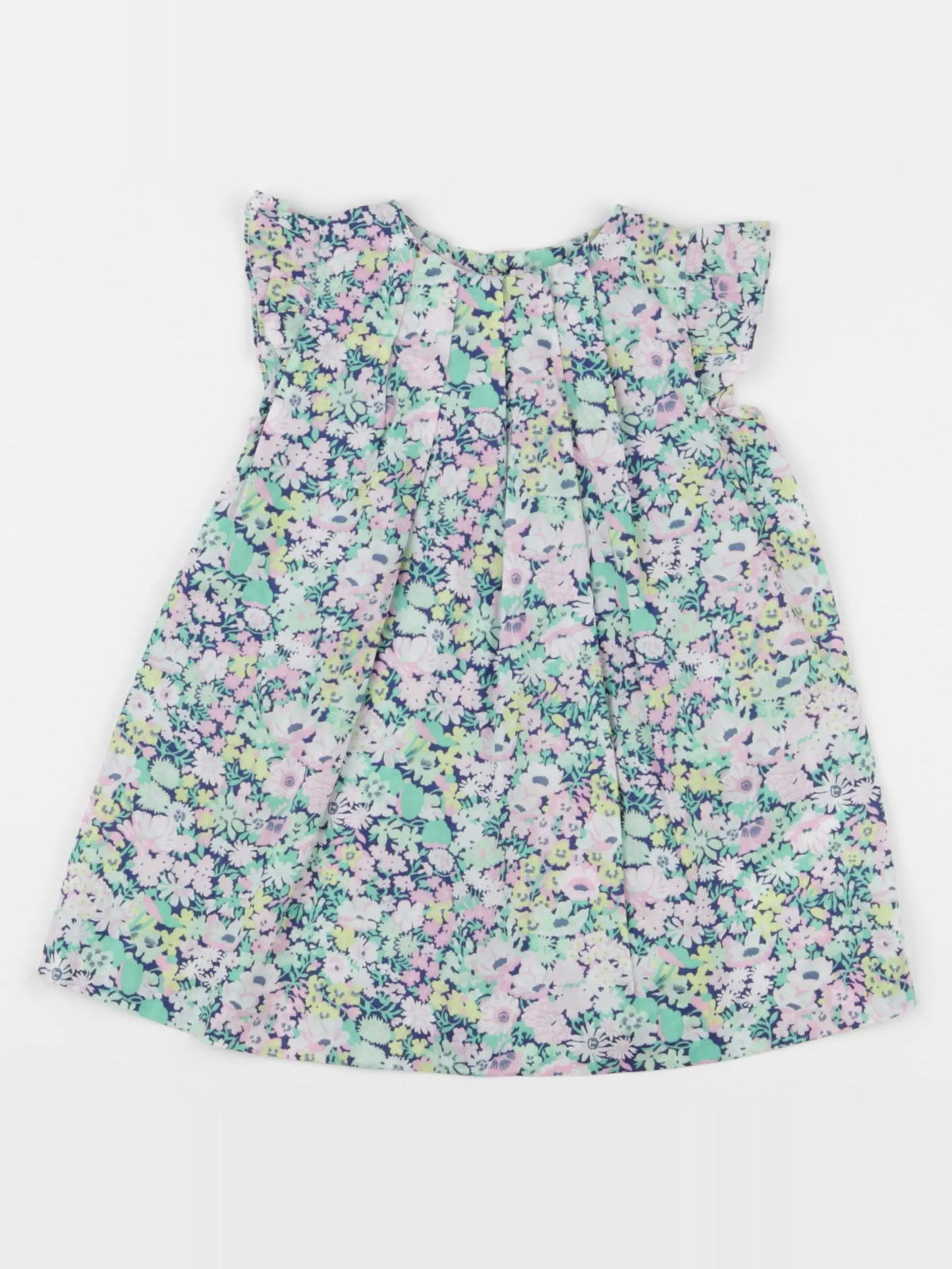 Jacadi - robe vert, rose - 6 mois