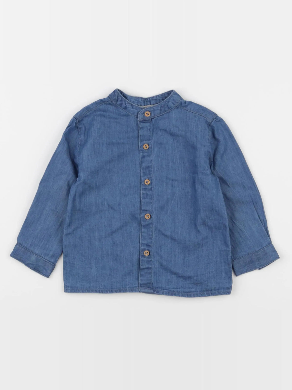 Boutchou - chemise bleu - 9 mois