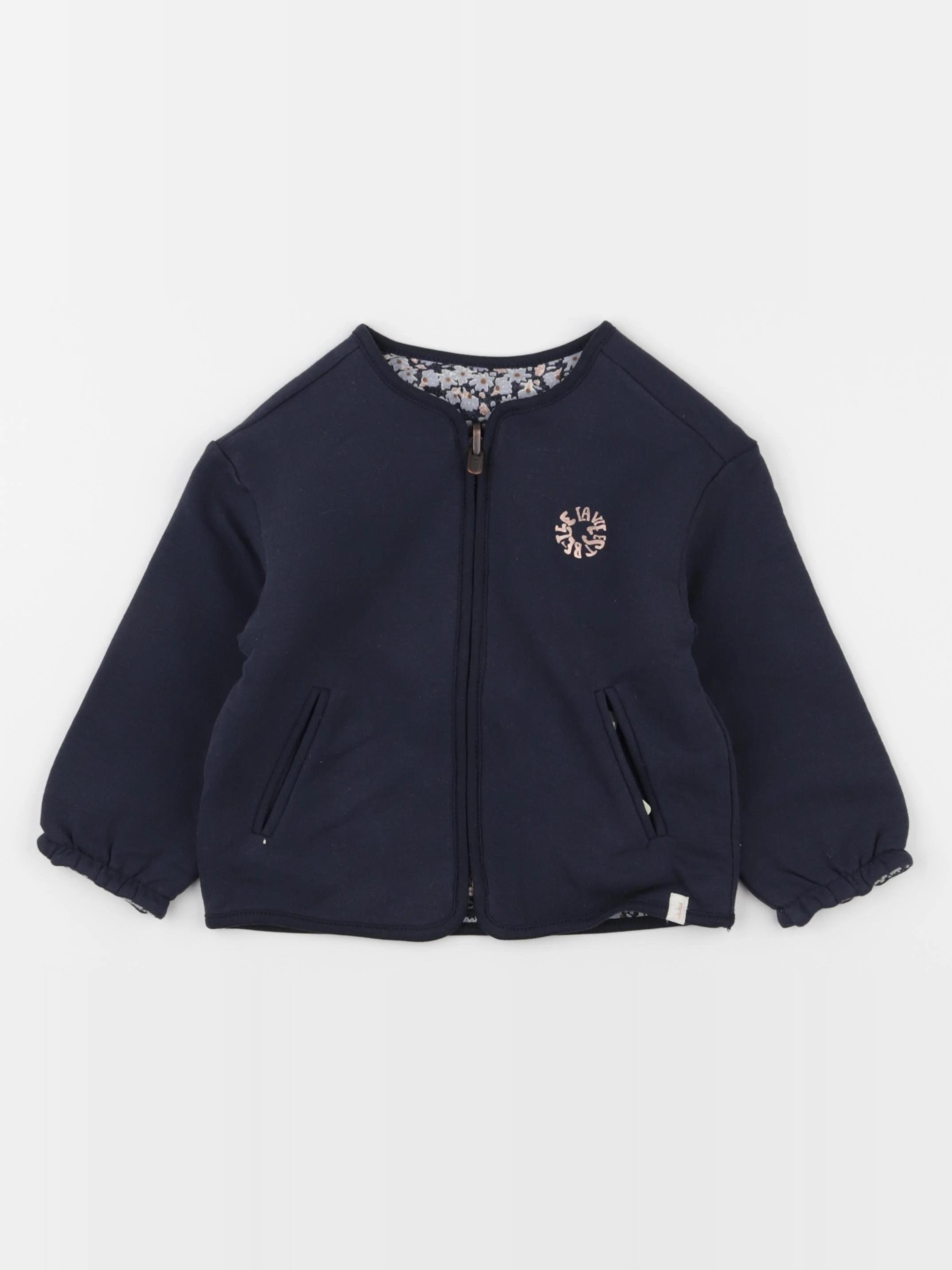 IKKS - veste réversible bleu, bronze - 18 mois