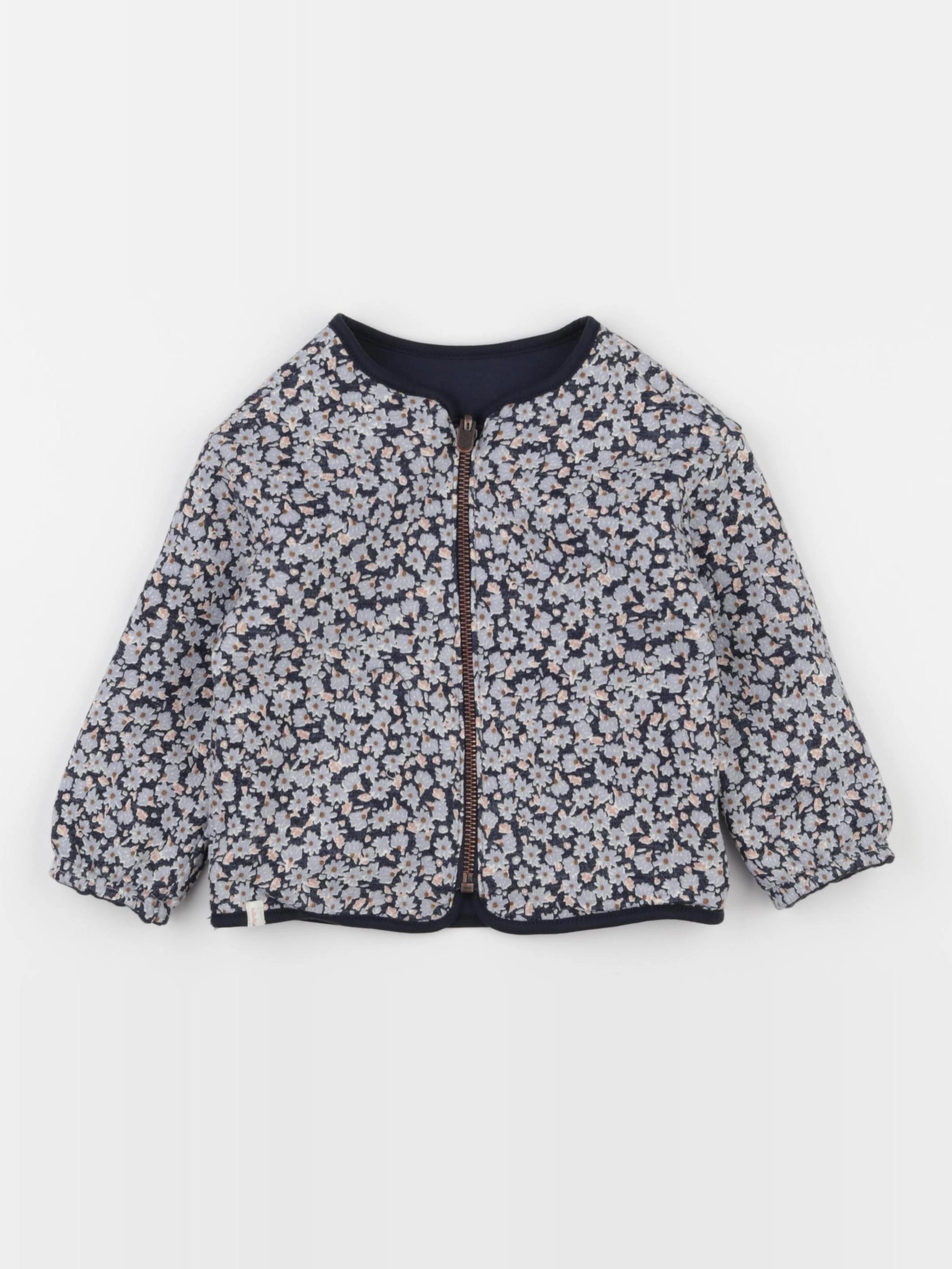 IKKS - veste réversible bleu, bronze - 18 mois