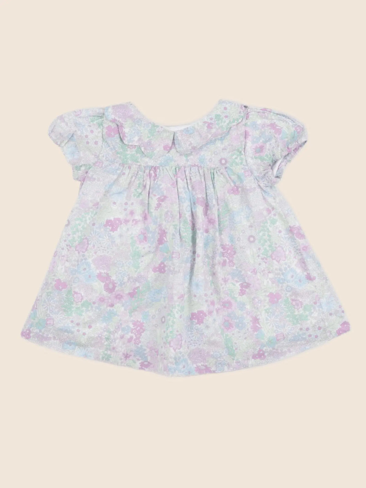 Jacadi - robe liberty violet, vert - 3 mois
