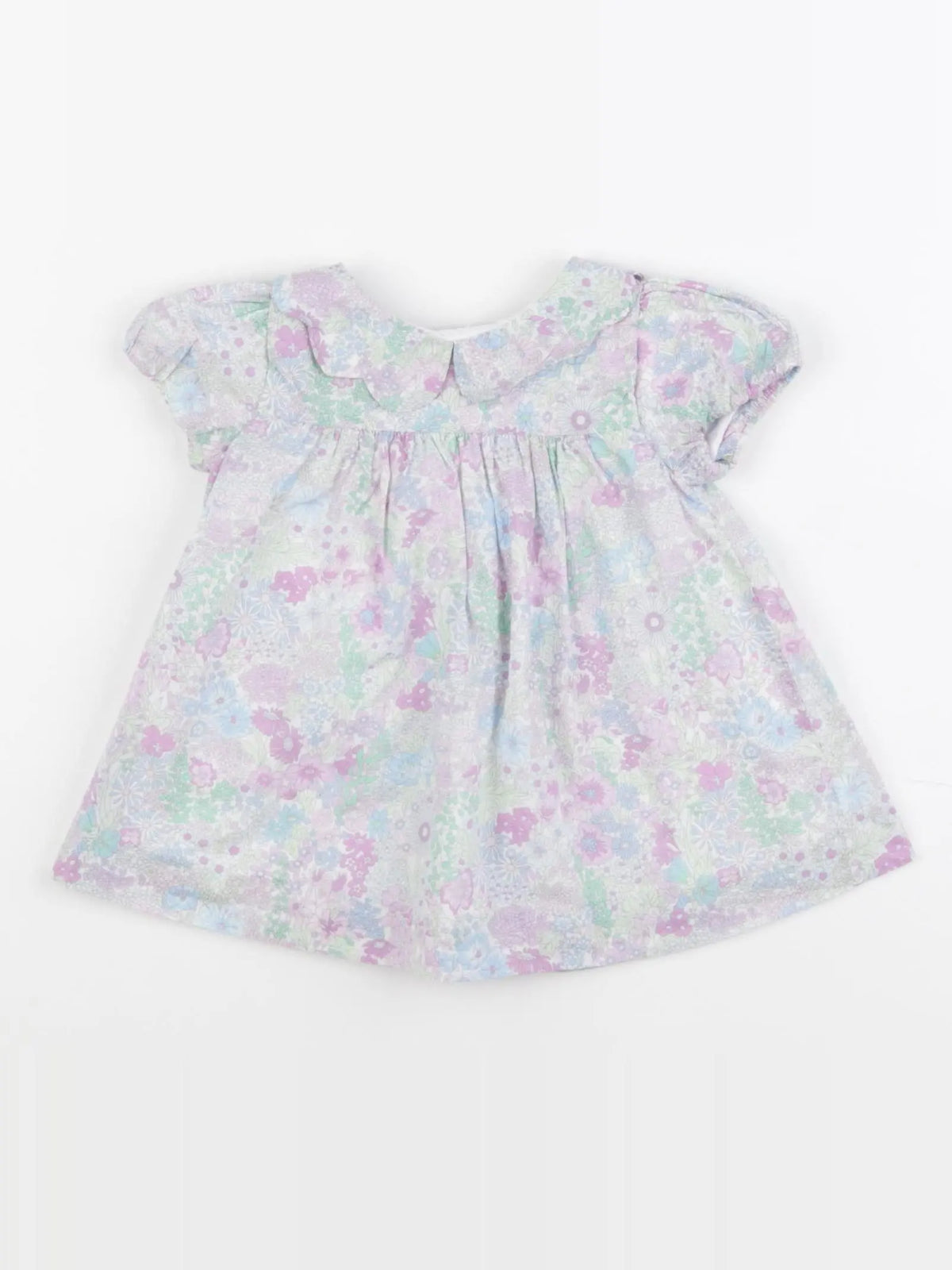 Jacadi - robe liberty violet, vert - 3 mois