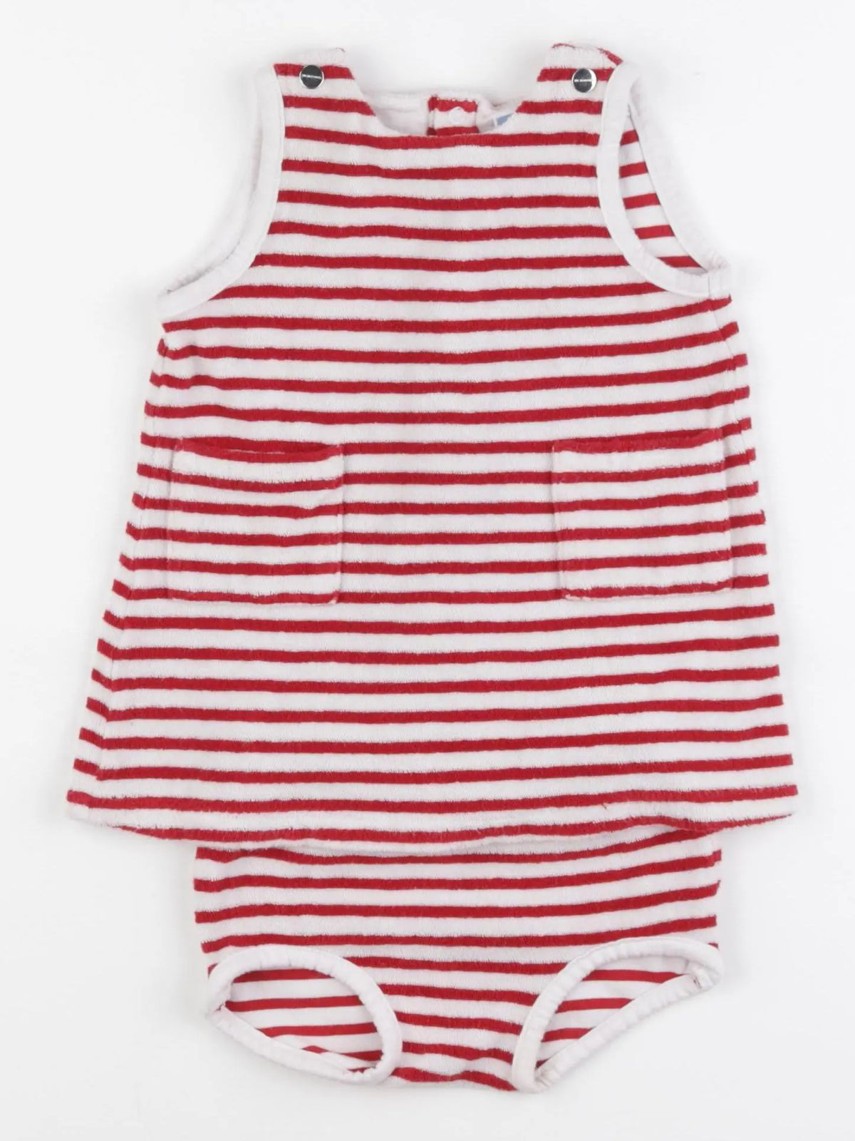 Jacadi - ensemble blanc, rouge - 12 mois