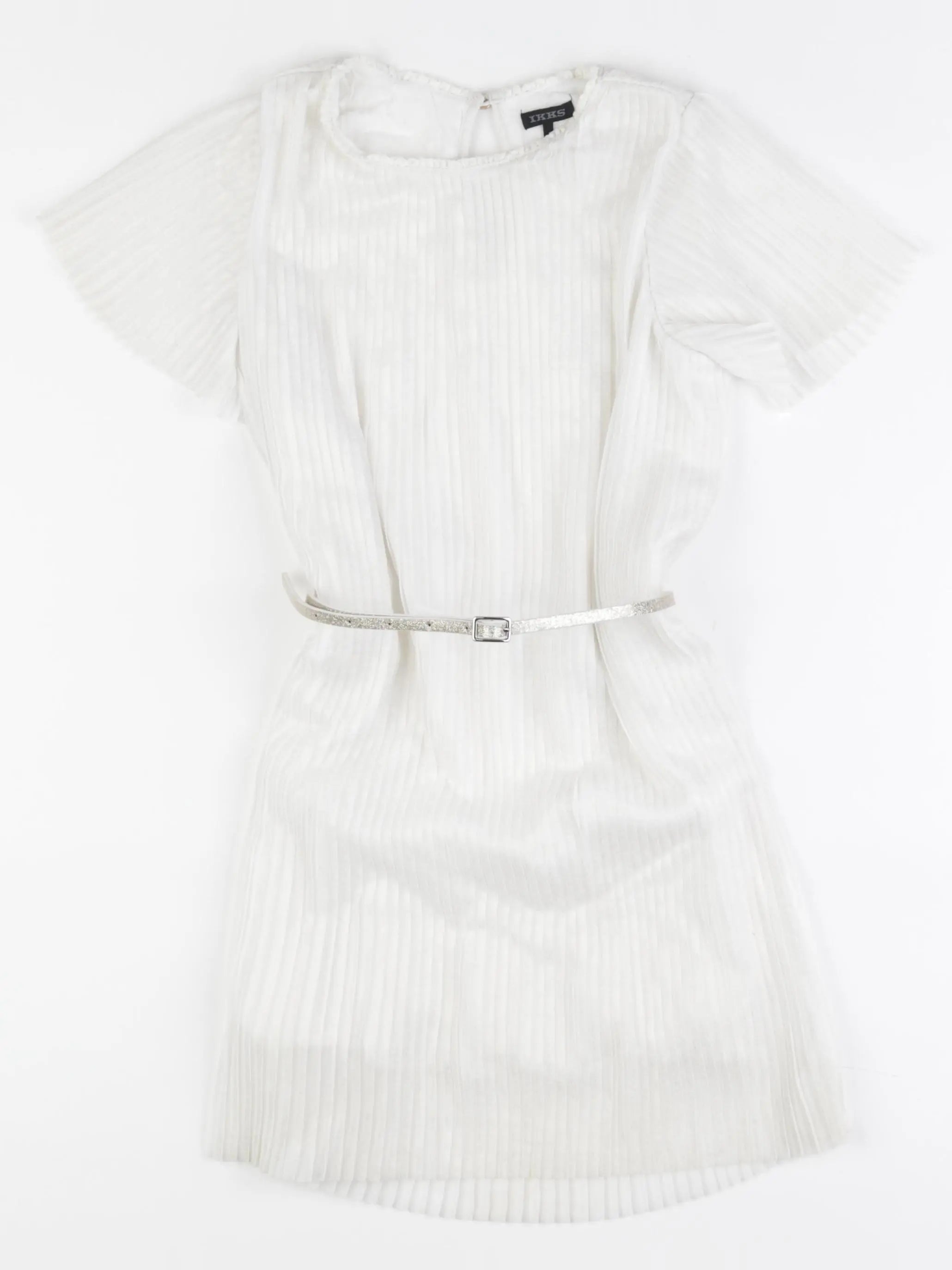 IKKS - robe blanc, or - 8 ans