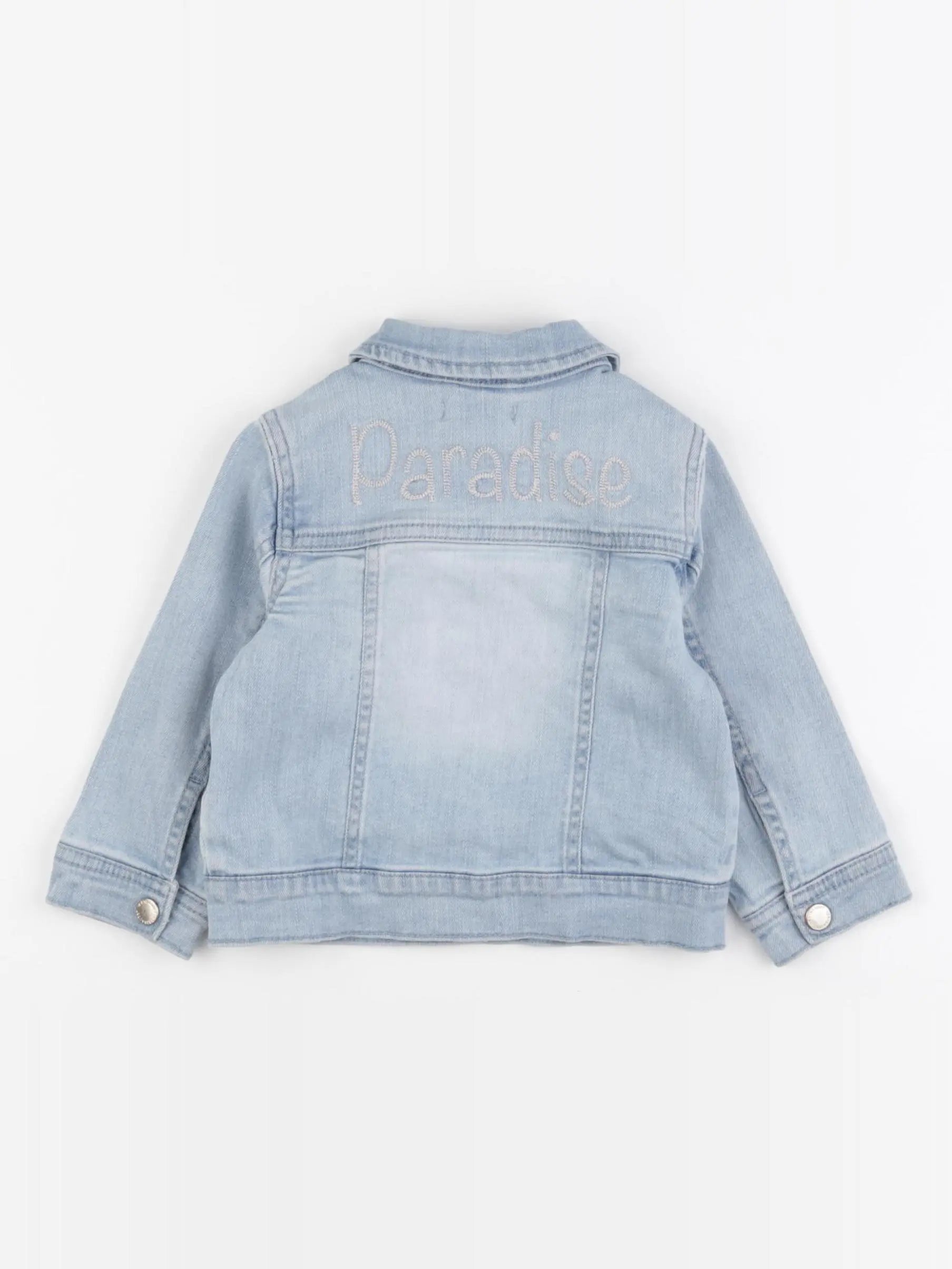Vertbaudet - veste imprimé au dos bleu - 18 mois