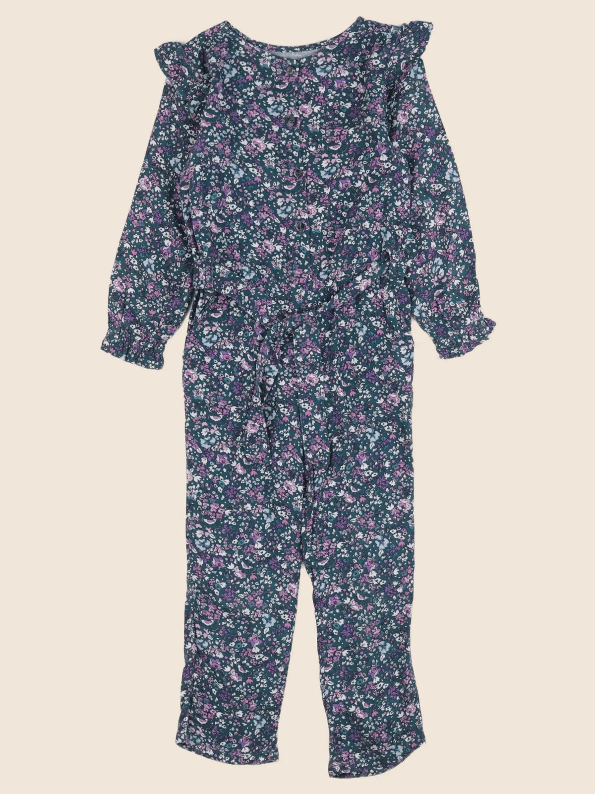 Vertbaudet - combinaison vert, violet, rose - 4 ans