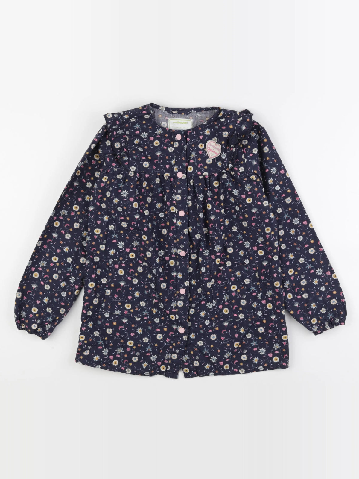 Vertbaudet - blouse d'école bleu - 8 ans