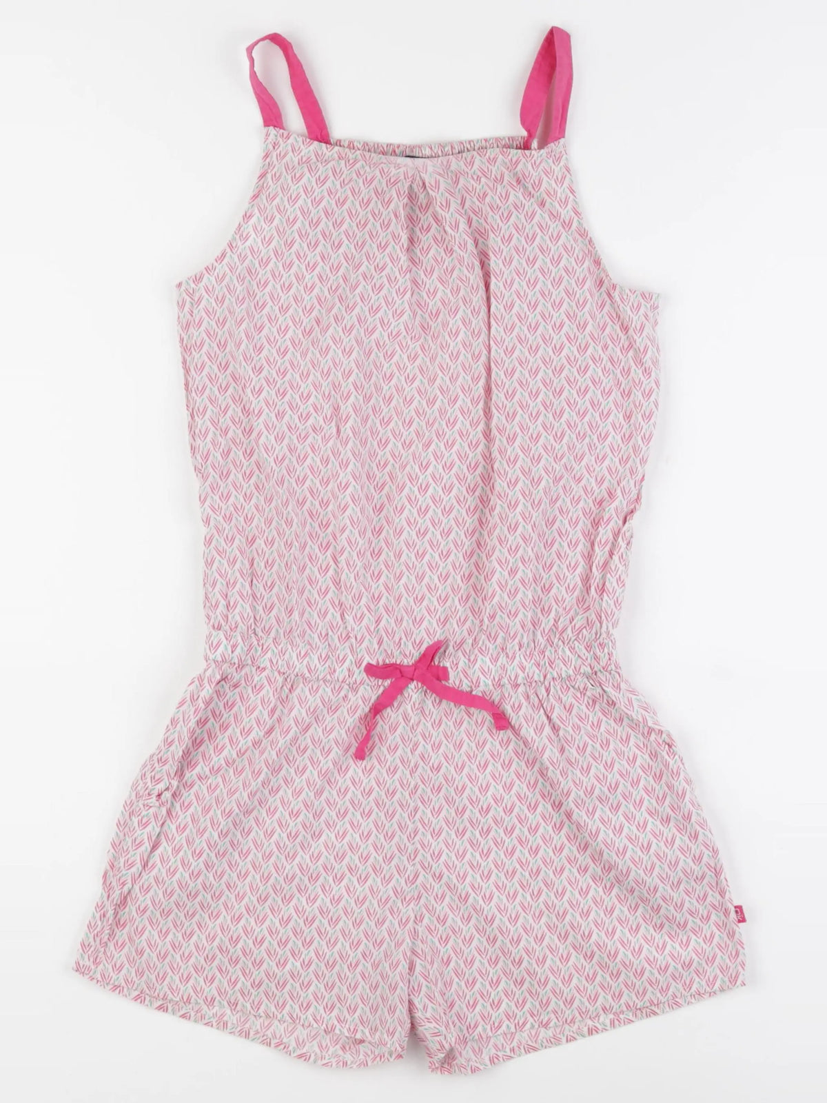 Okaidi - combinaison blanc, rose - 10 ans