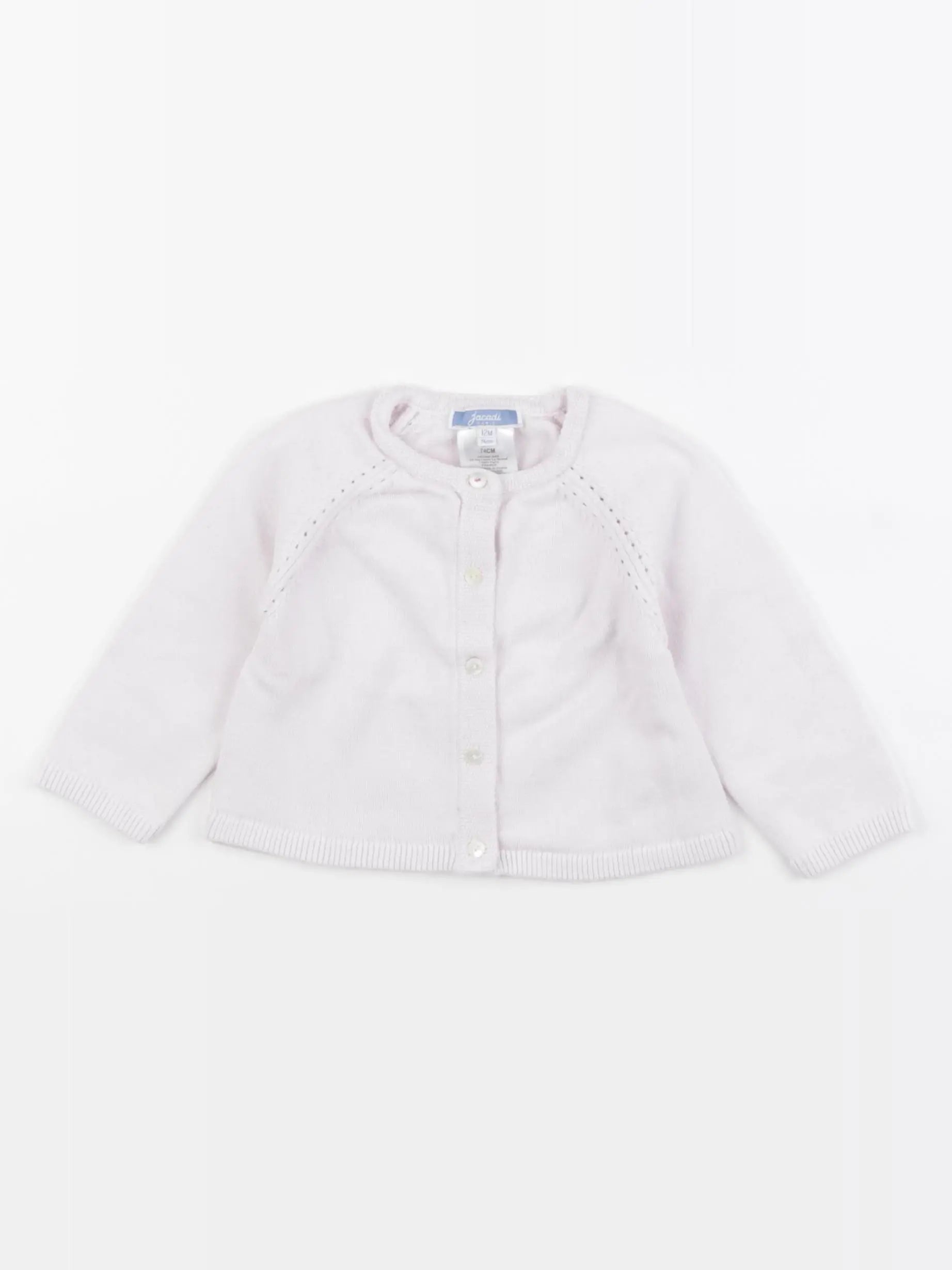 Jacadi - gilet blanc - 12 mois