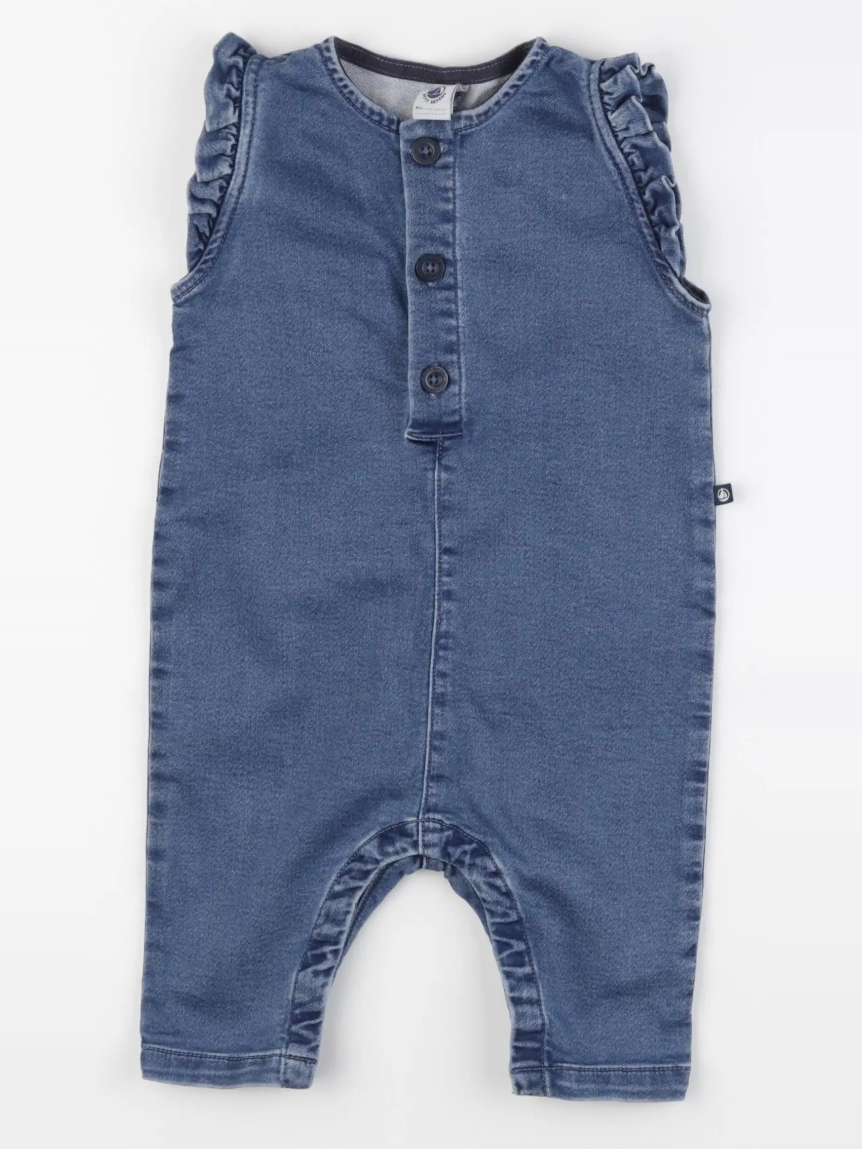 Petit Bateau - combinaison bleu - 12 mois