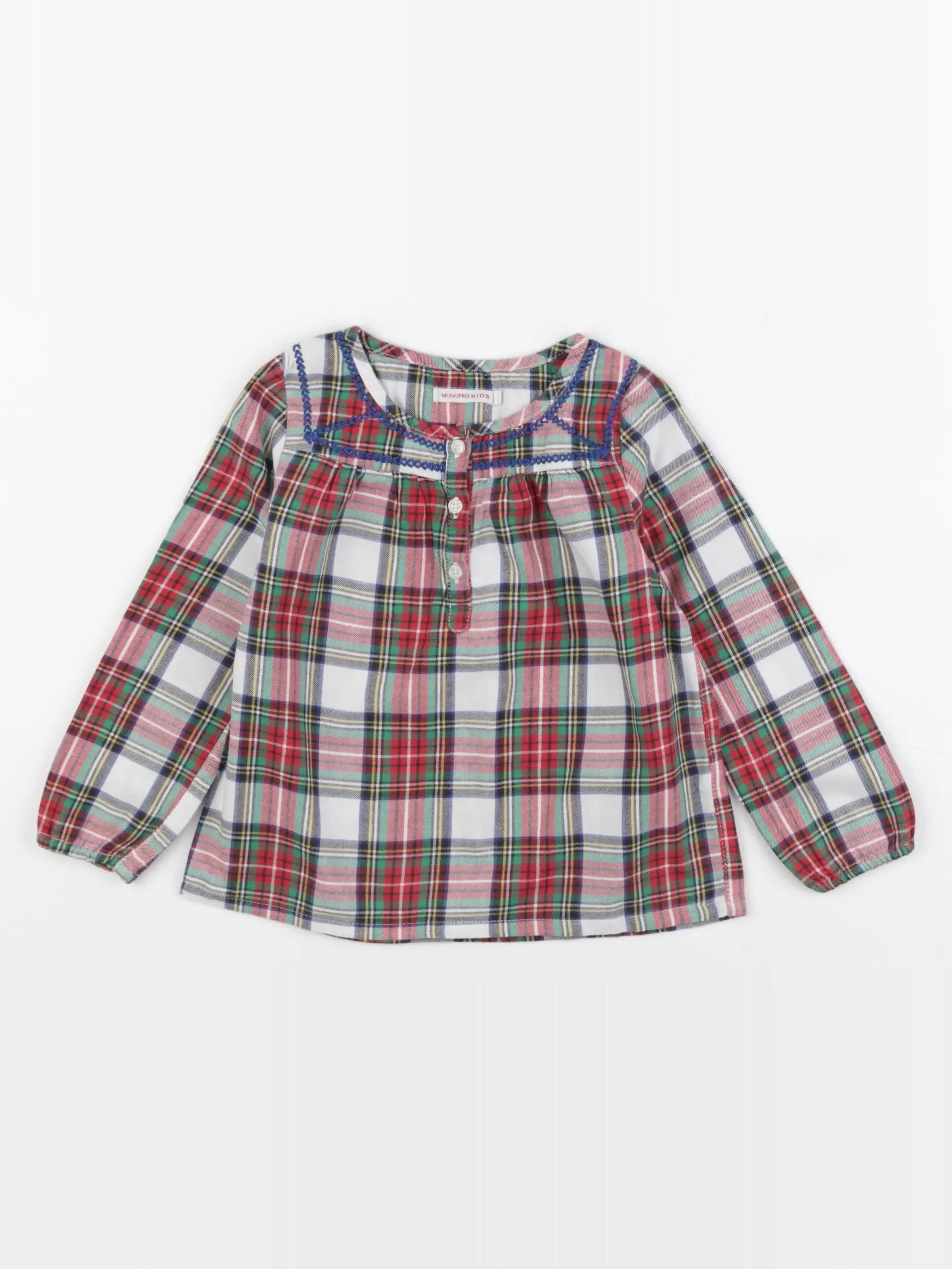 Monoprix - blouse rouge - 3 ans