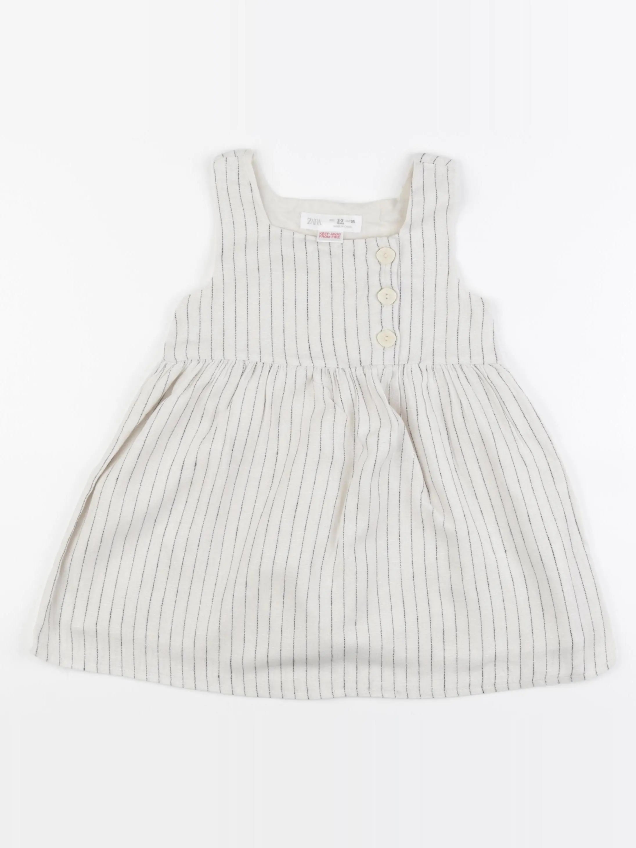 Zara - robe blanc - 2/3 ans