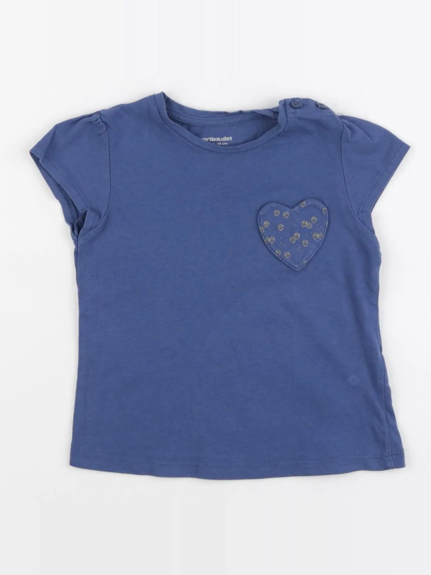 Vertbaudet - tee-shirt bleu - 2 ans