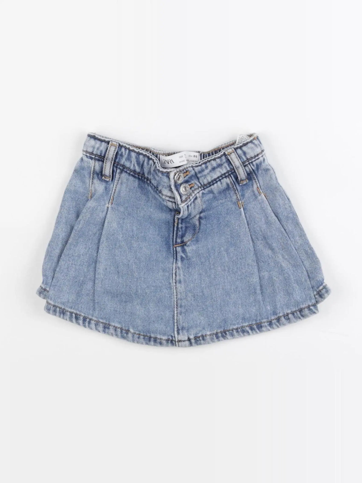 Zara - jupe short bleu - 18 mois