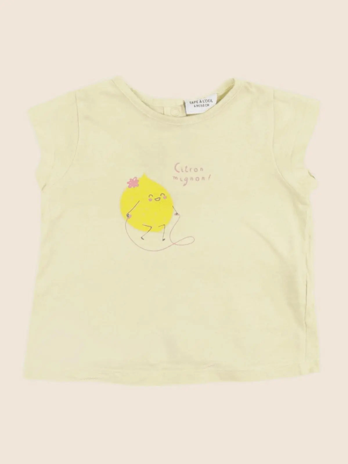 Tape à l'oeil - tee-shirt jaune - 6 mois
