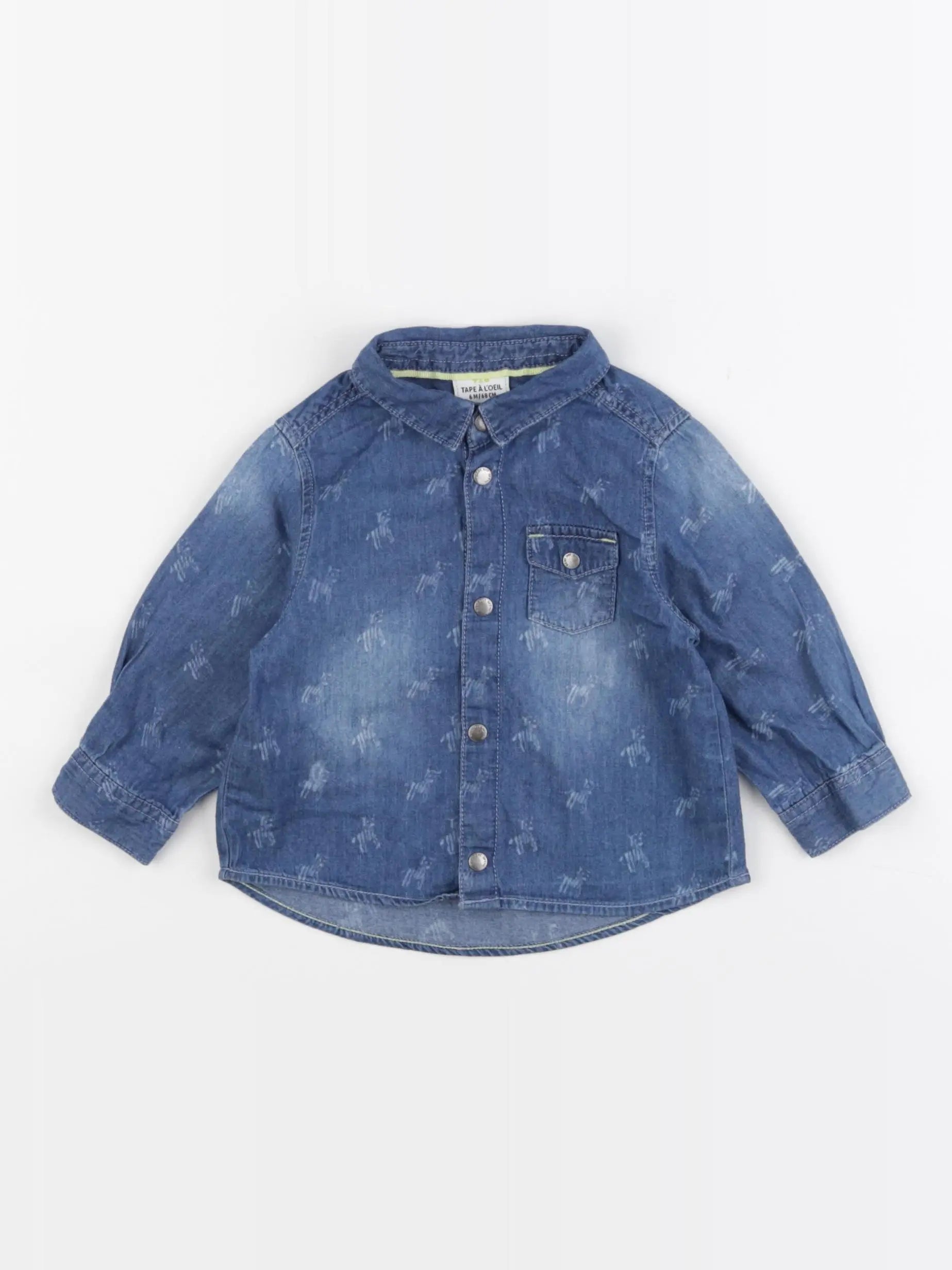 Tape à l'oeil - chemise bleu - 6 mois